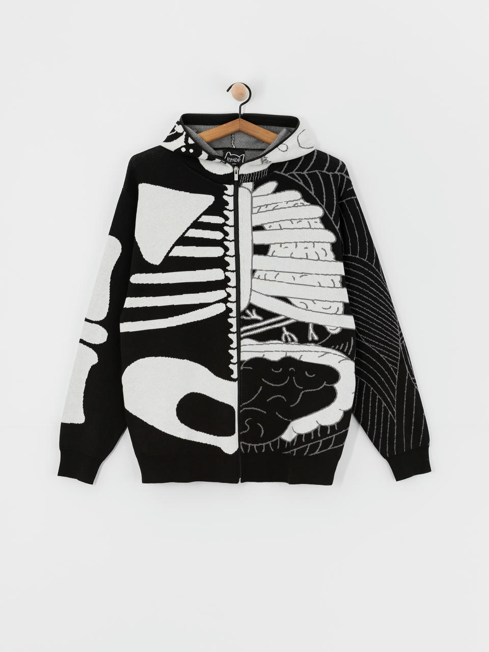 RipNDip Hoodie Skelly Nerm Knit HD (black/white)