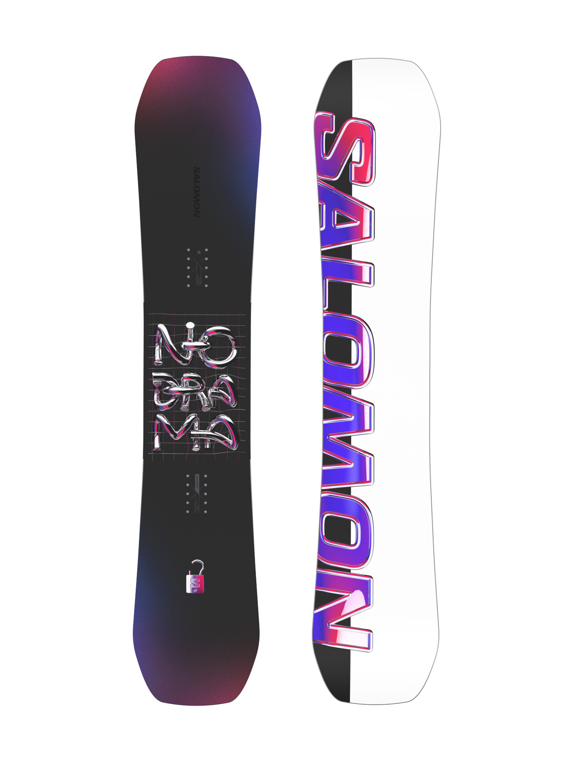Snowboard Salomon No Drama Wmn - black, violet, multicolor