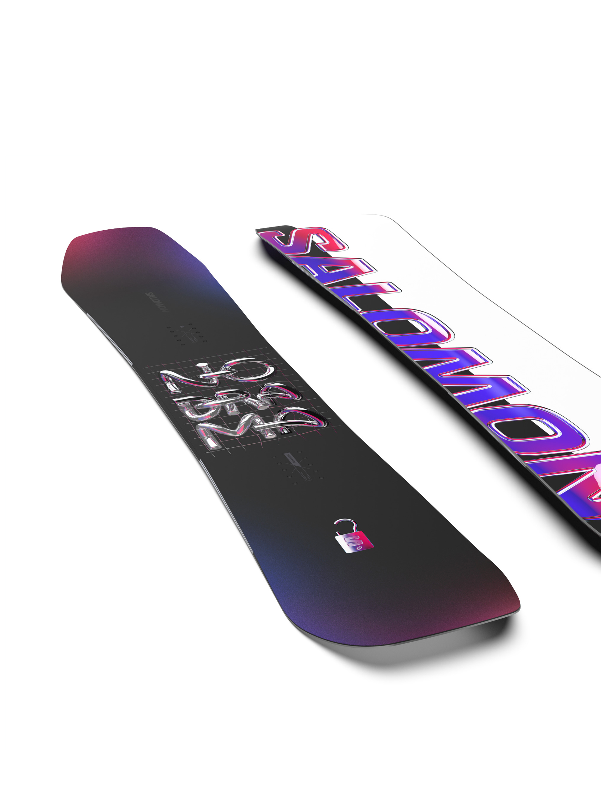 Snowboard Salomon No Drama Wmn - black, violet, multicolor