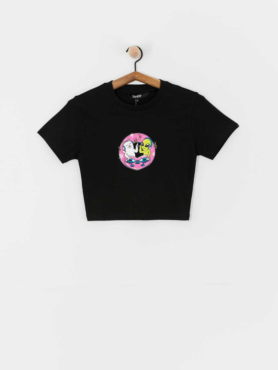 RipNDip Love Is Ripndip Cropped Baby T-Shirt (black)