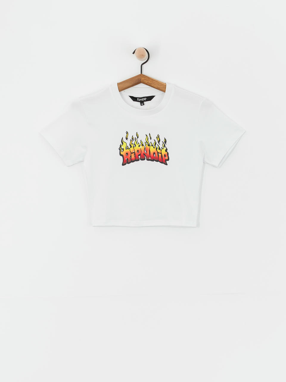 RipNDip Scary Cute Cropped Baby T-Shirt (white)