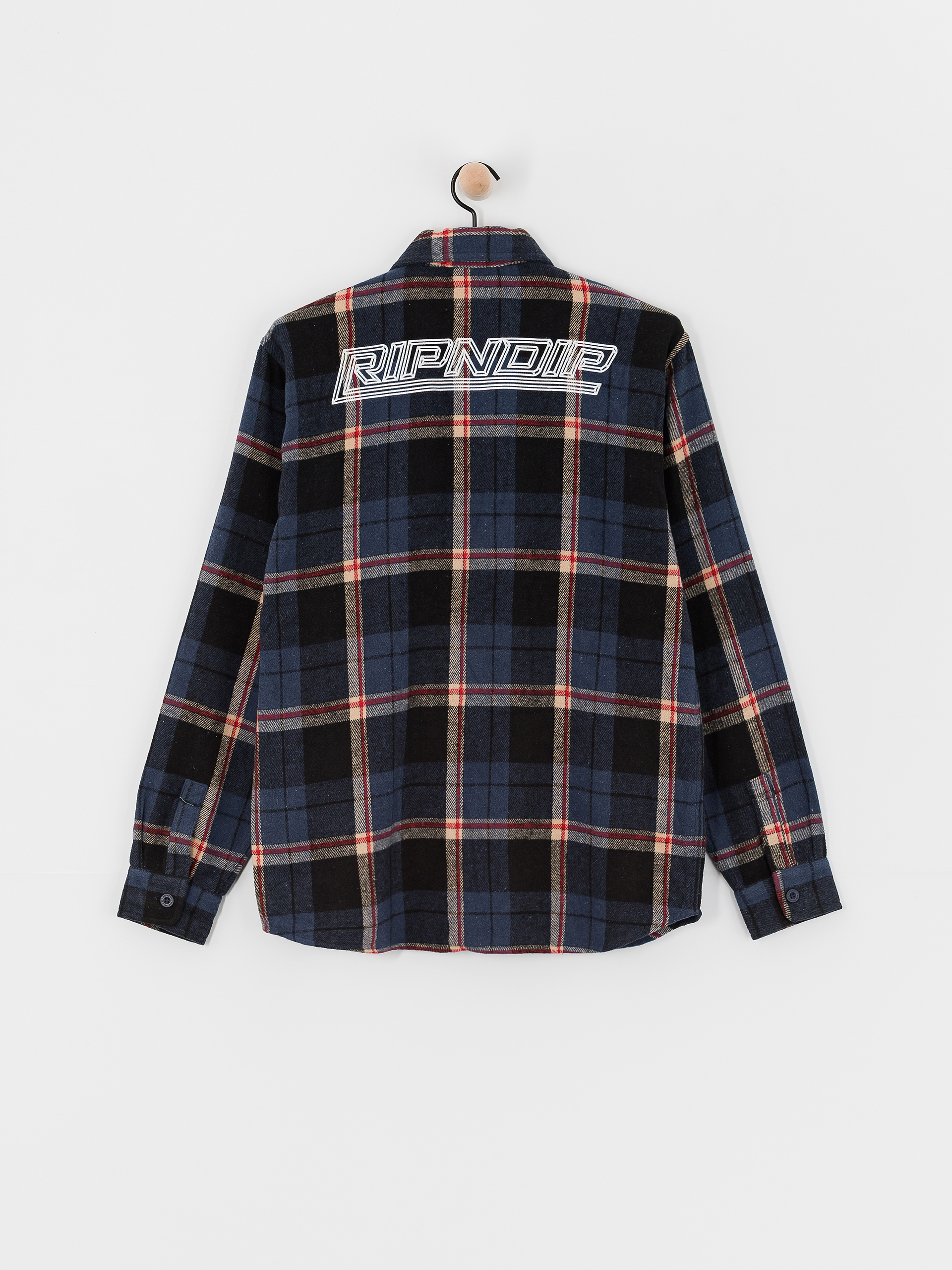 RipNDip Shirt Robo Button Up Flannel (navy)
