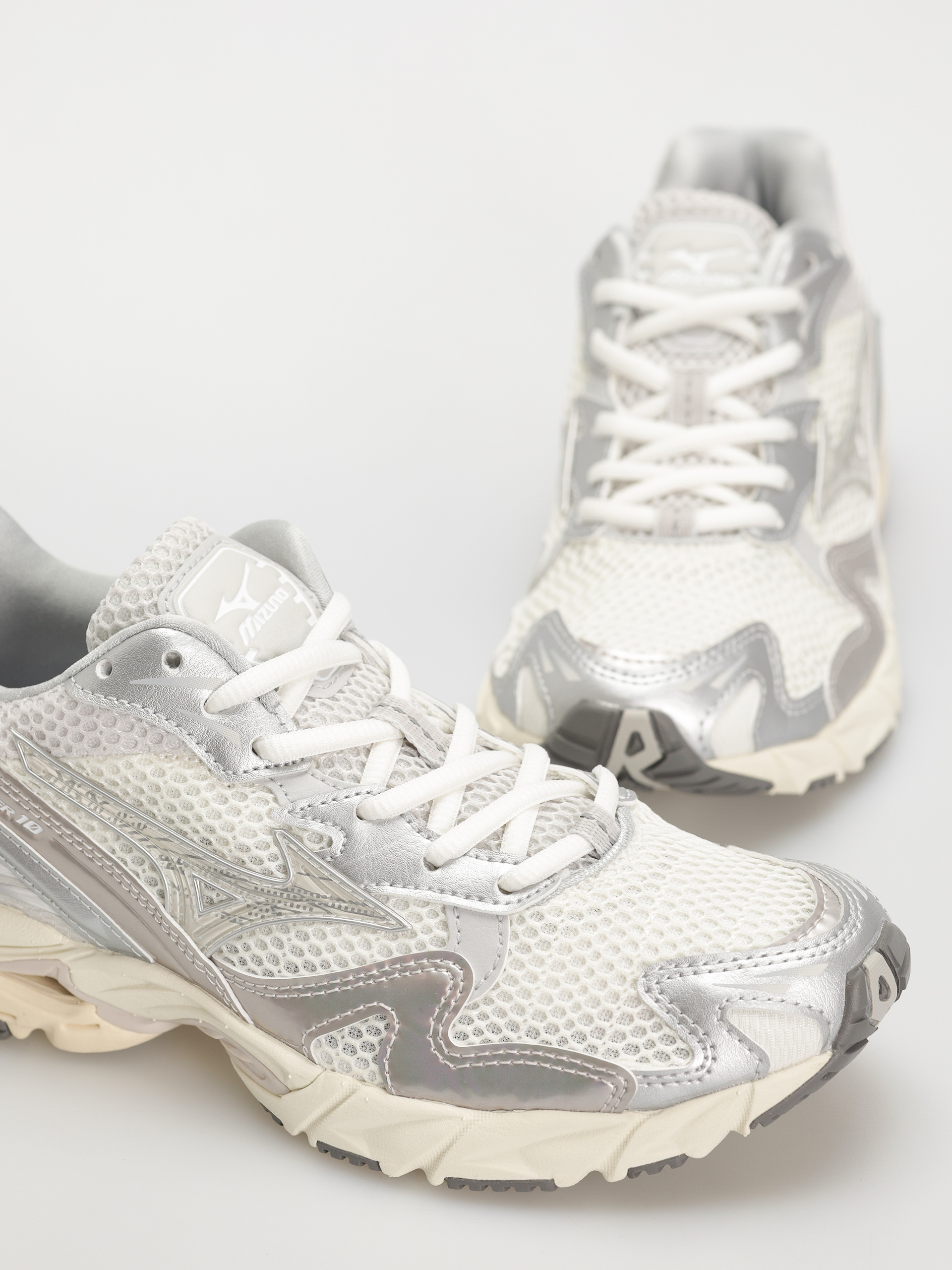 Mizuno Wave Rider 10 Schuhe (white/white sand/nimbus cloud)