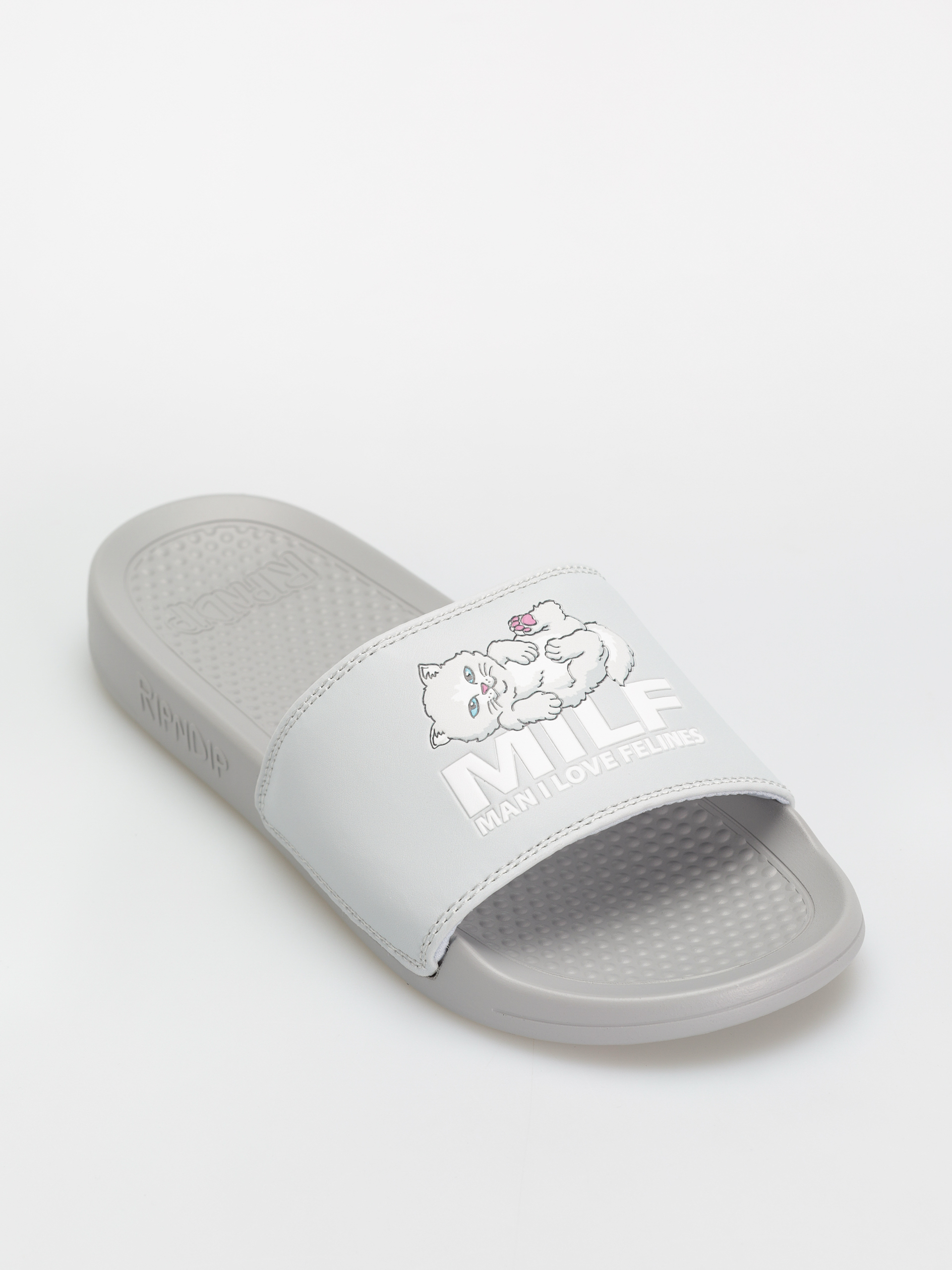 RipNDip Flip Flops Man I Love Felines (grey)