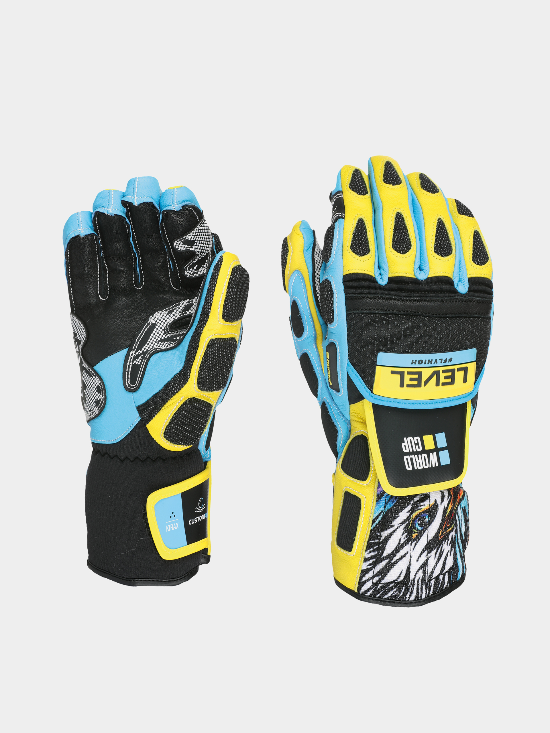 Level Gloves Worldcup Cf blue yellow multicolor yellow blue