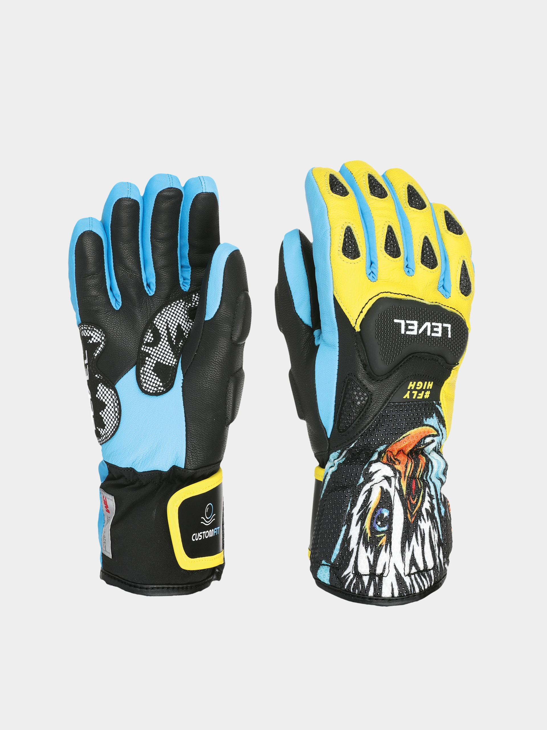 Level Gloves Sq Jr Cf JR (yellow blue)