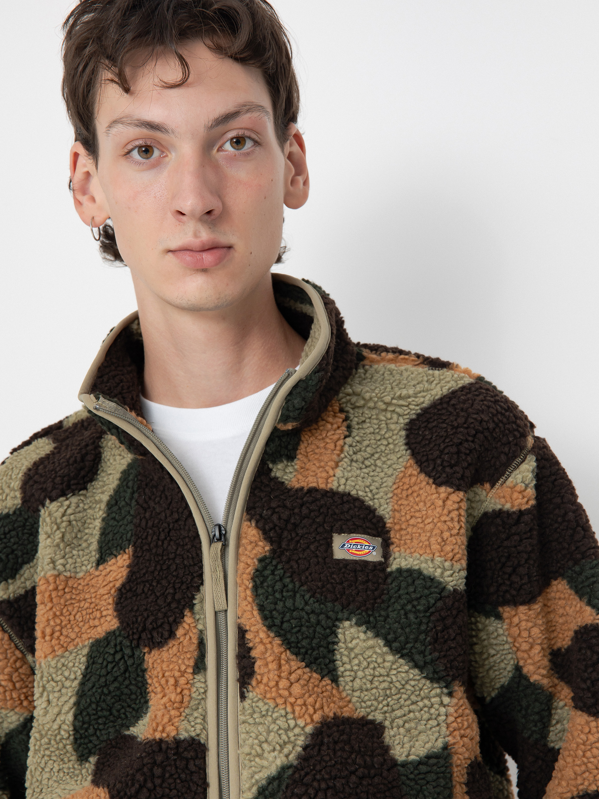 Mens Dickies Mount Hope Camo Fleece  (imperial green)