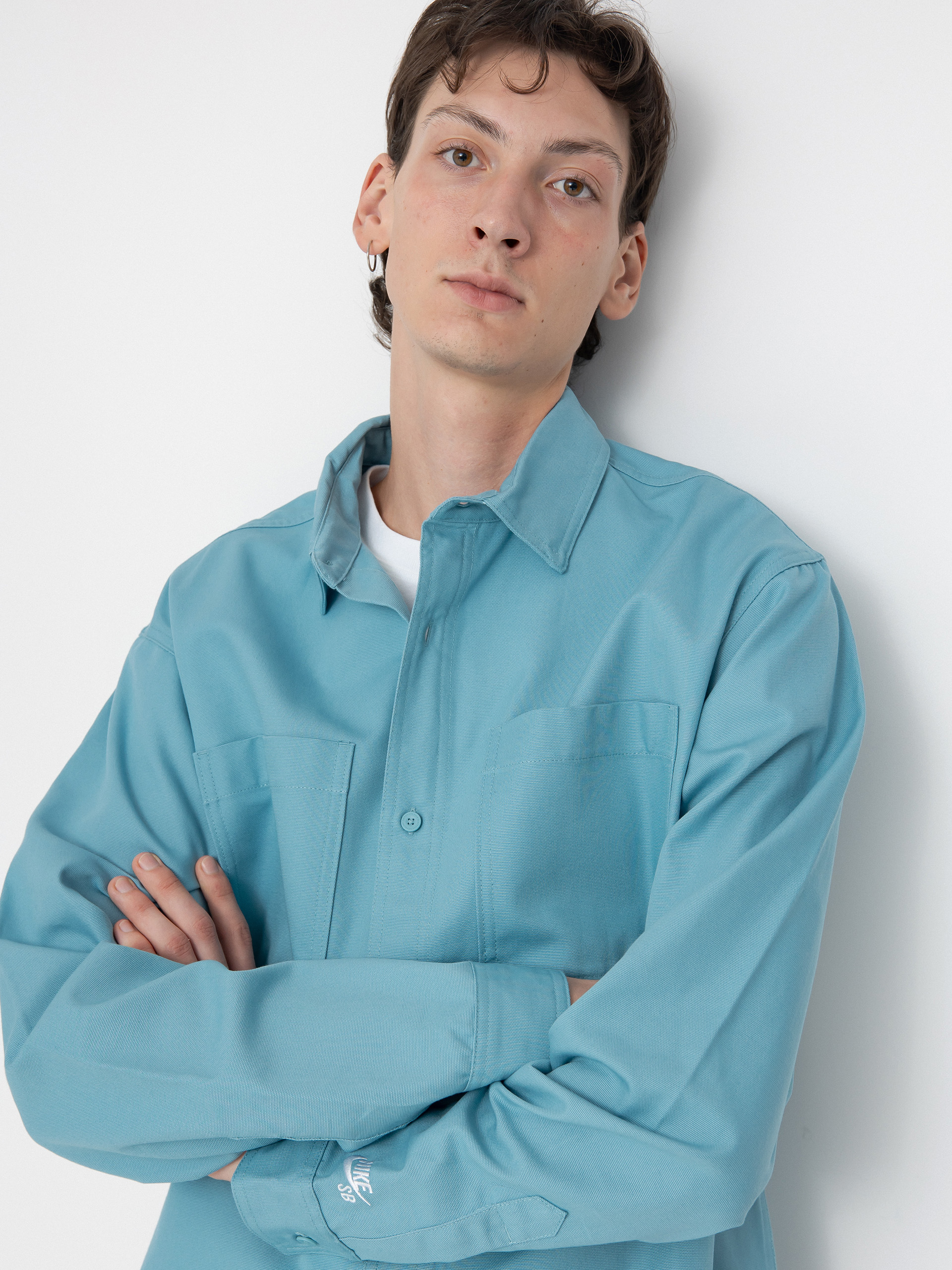 Nike SB New Essential Shirt (denim turq/white)