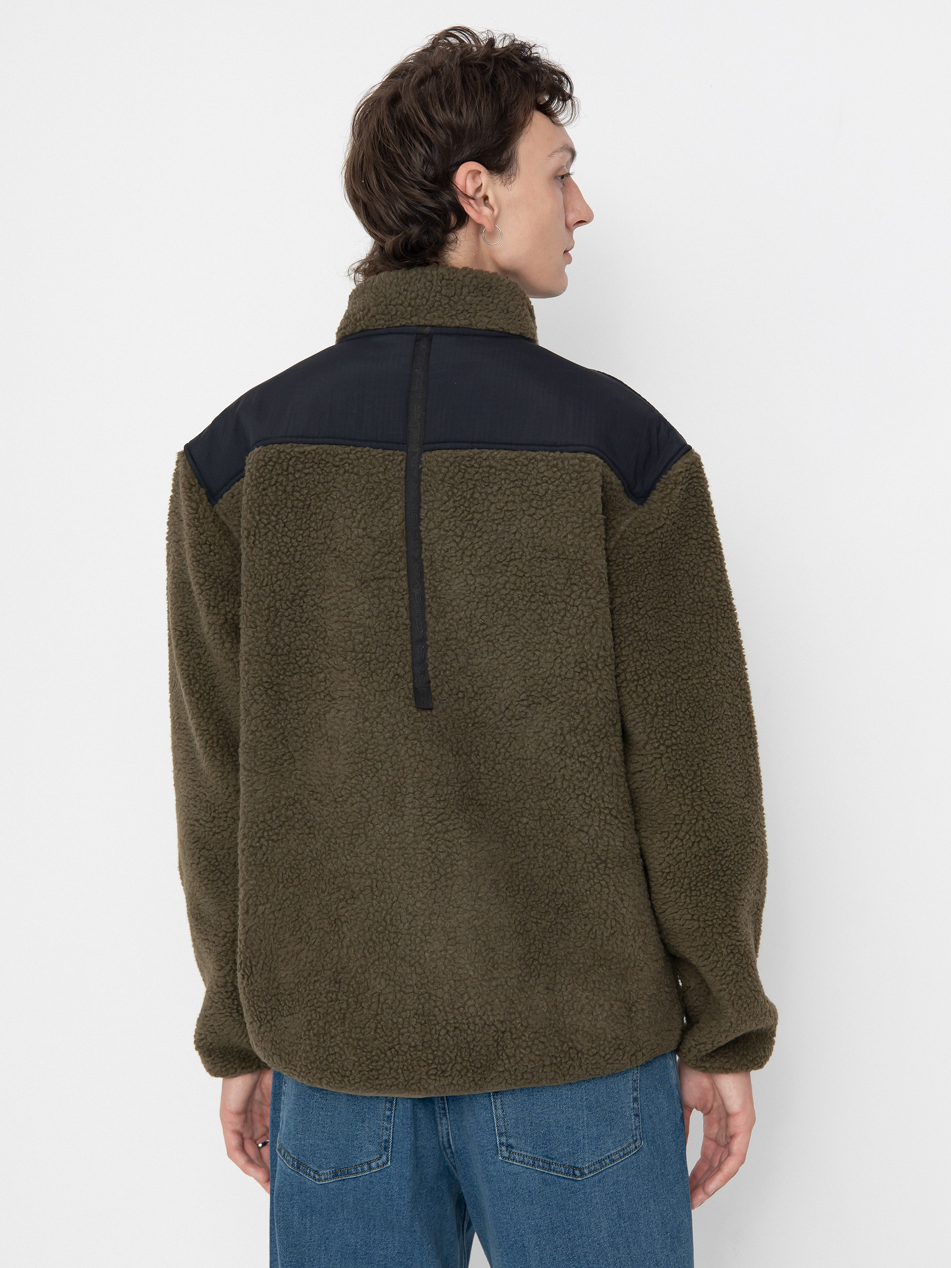 Herren Quiksilver Shallow Water FZ Fleece Jacke (canteen)