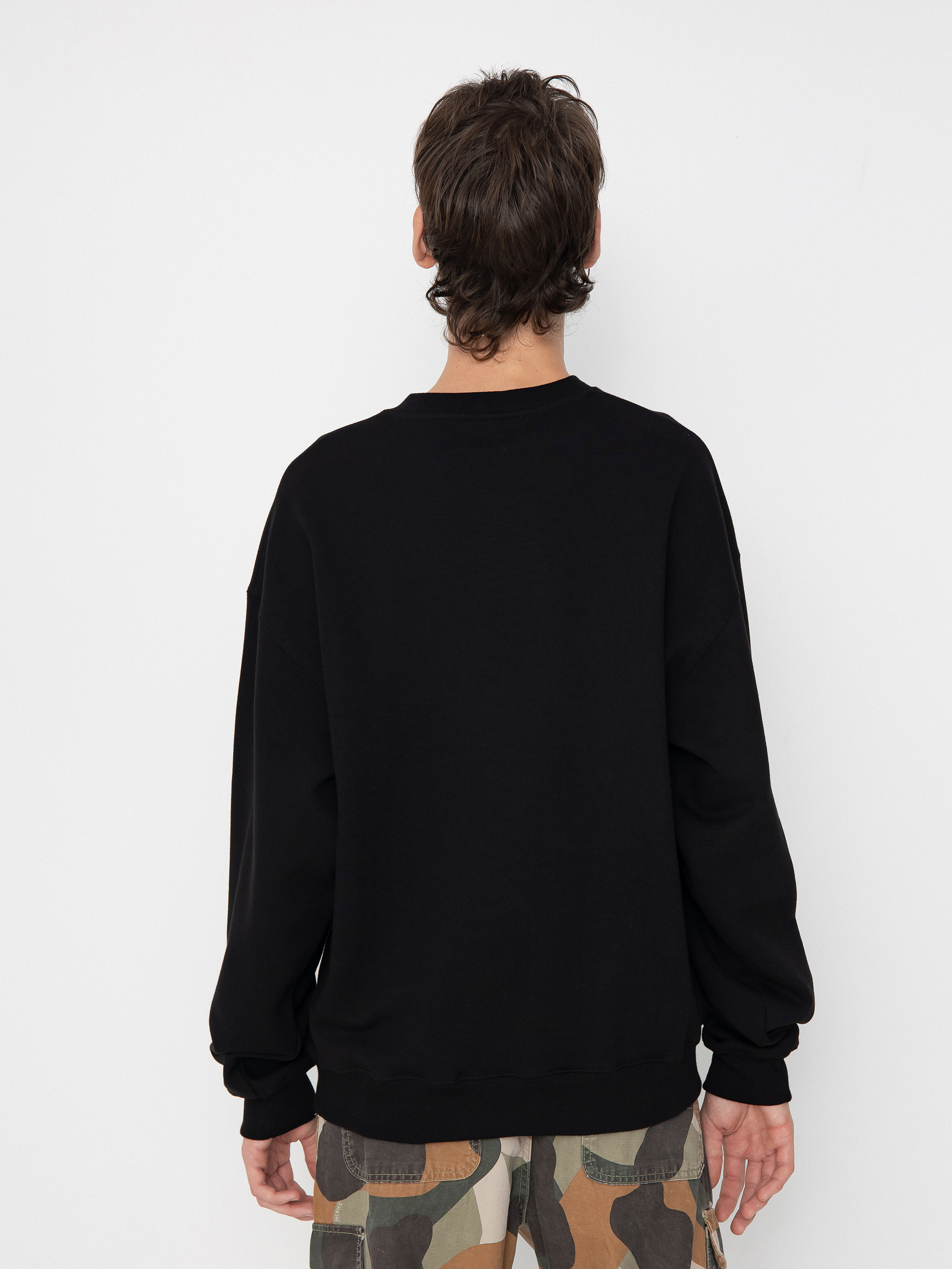 Polar Skate Dave Crewneck Surf Logo Sweatshirt (black)