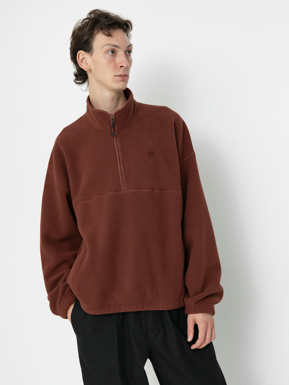 Polar Skate Ivan Half Zip Crewneck (wine)