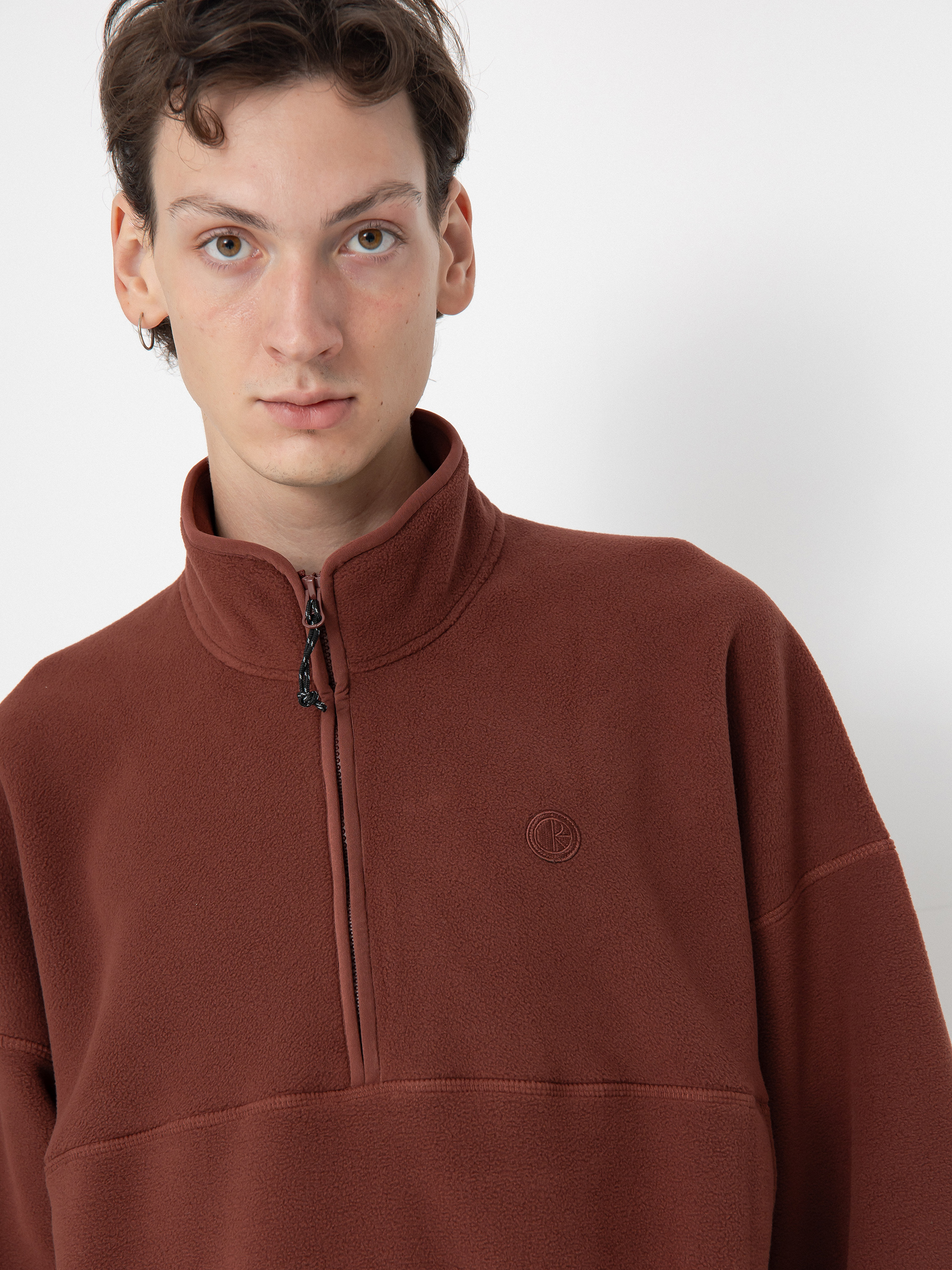 Polar Skate Ivan Half Zip Crewneck (wine)