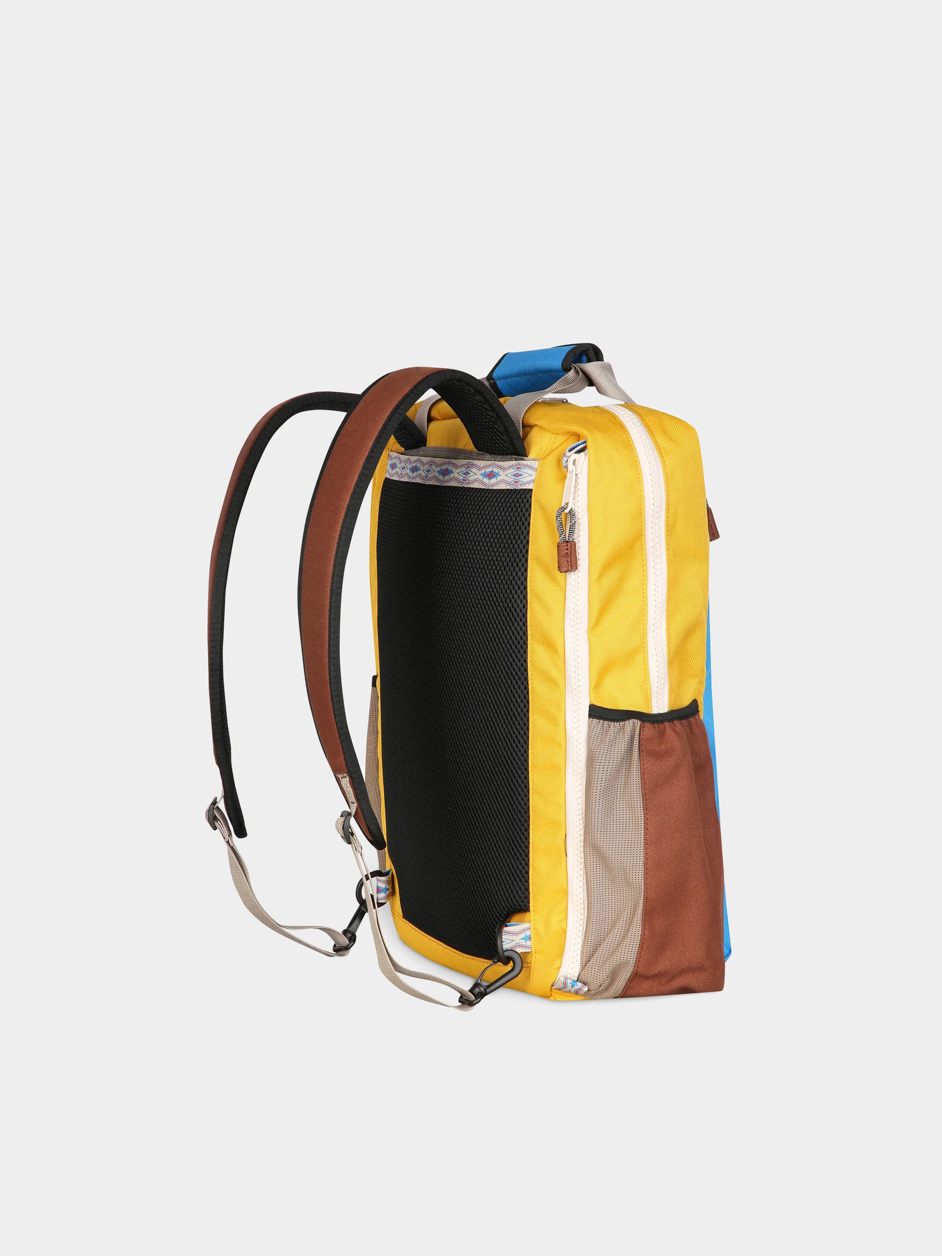 Kavu Cream Backpack with Yellow Accents and Black Starburst Print Paddle Pack – KAVU.com main image 3