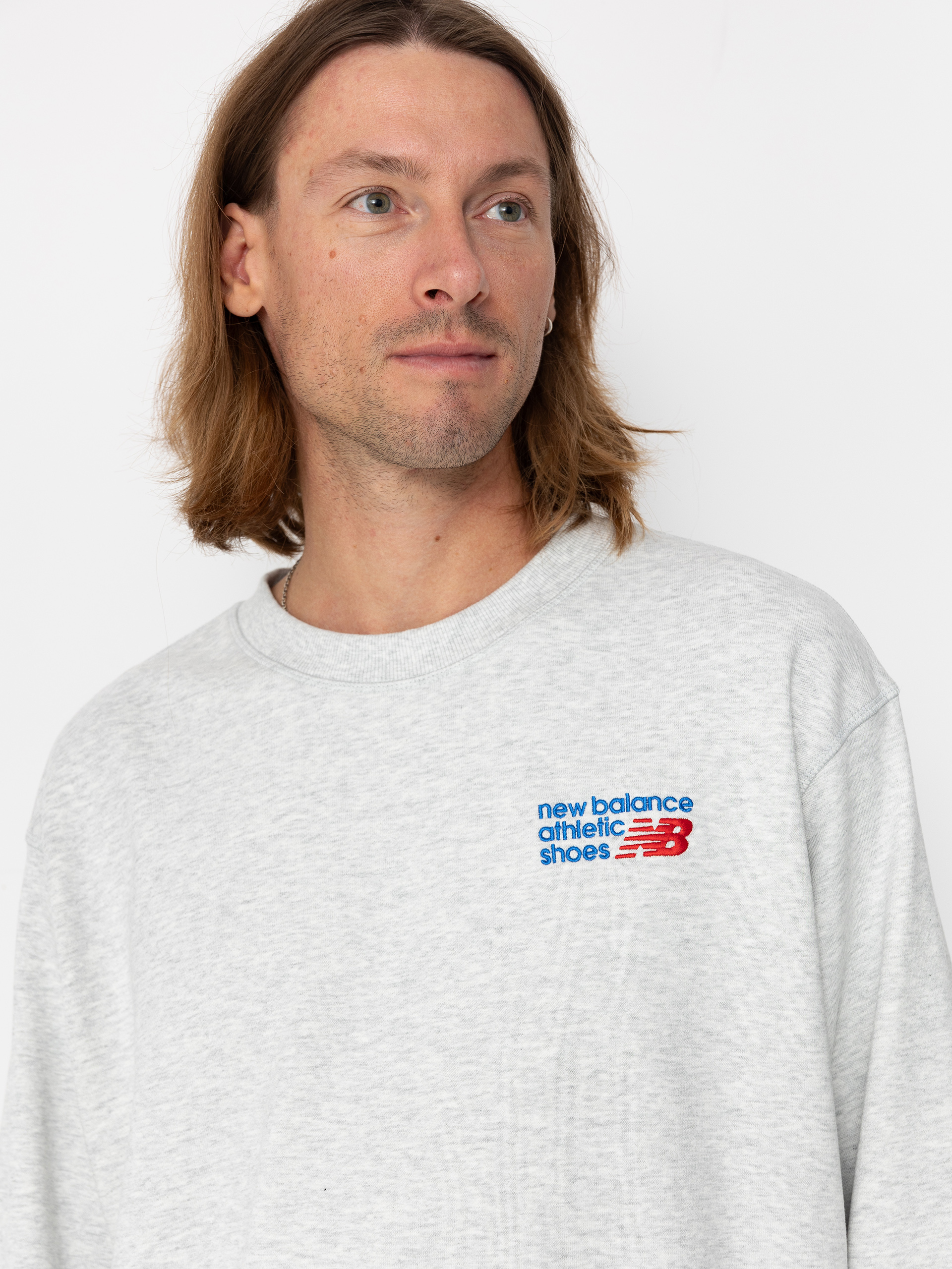 New Balance Athletics Premium Logo Crew Sweatshirt (ashheather)
