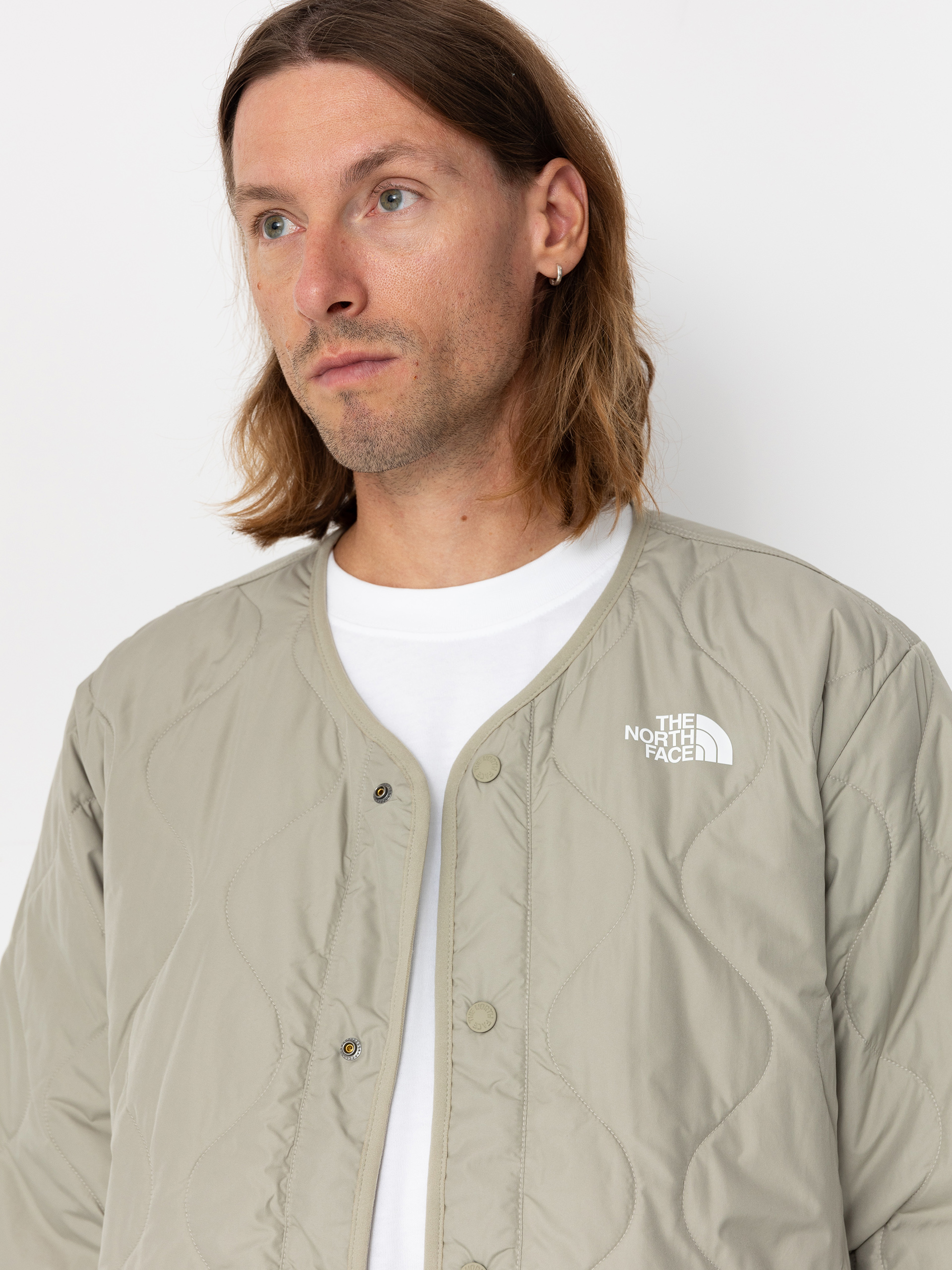 The North Face Ampato Quilted Liner Jacket green clay grey