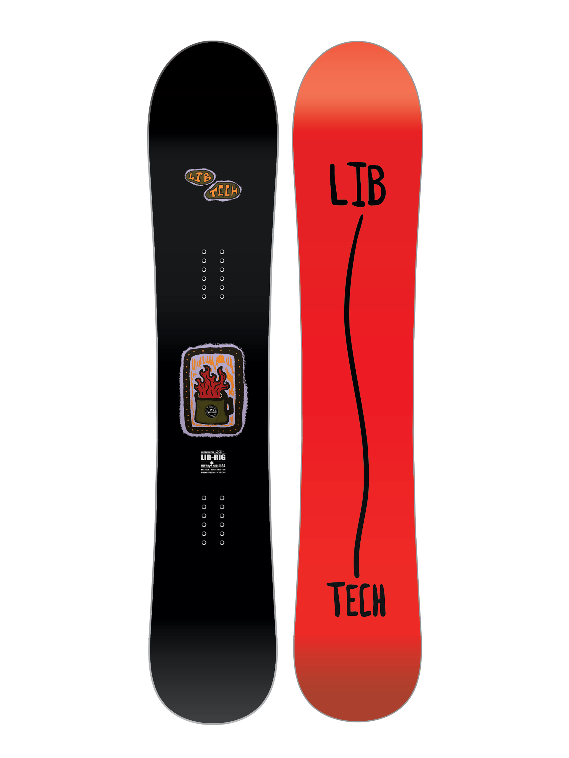 Mens Lib Tech Snowboard Lib Rig (red)