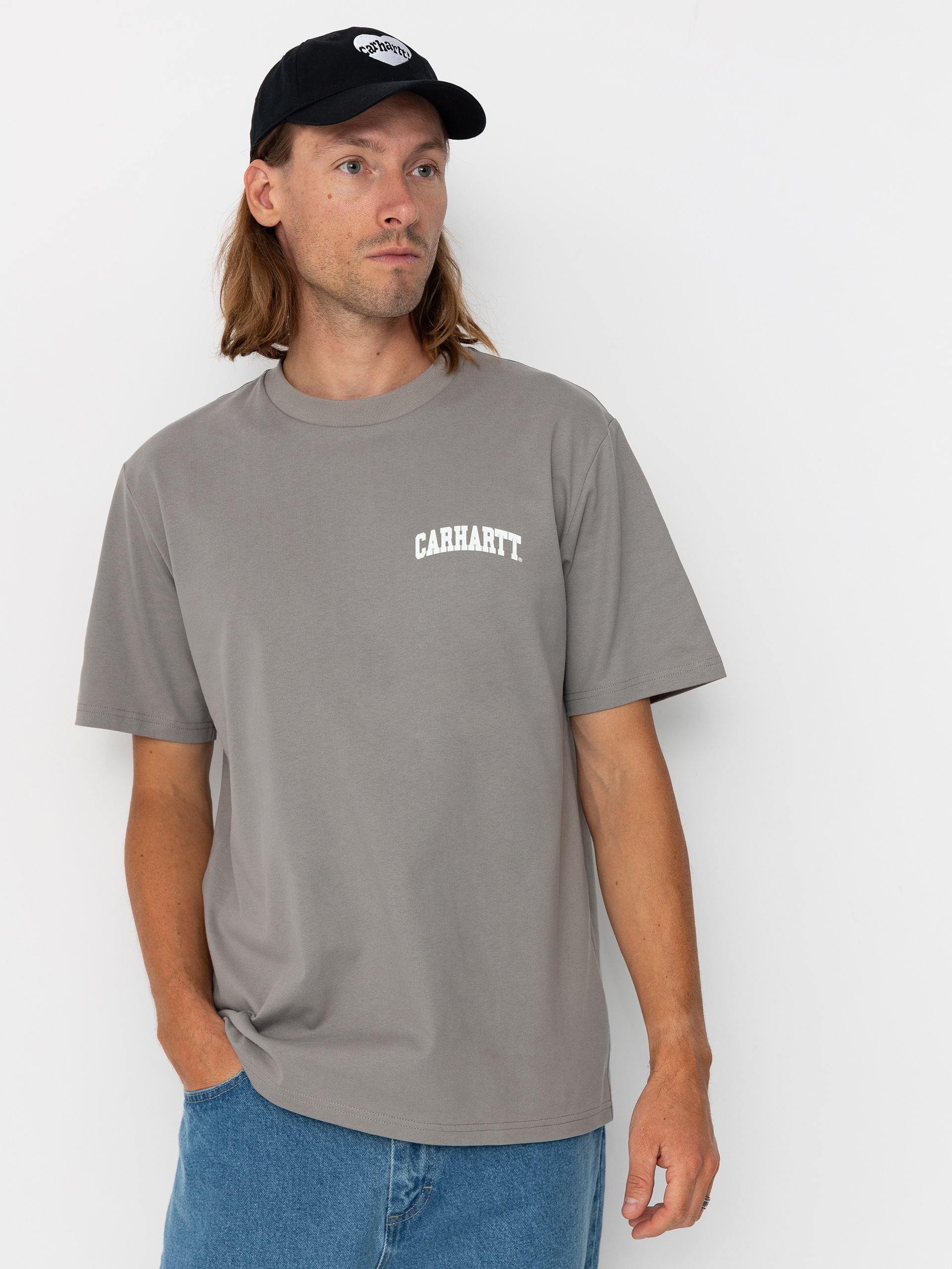 Carhartt WIP University Script T-Shirt - grey (misty grey/white) Carhartt WIP University Script T-Shirt - grey (misty grey/white)