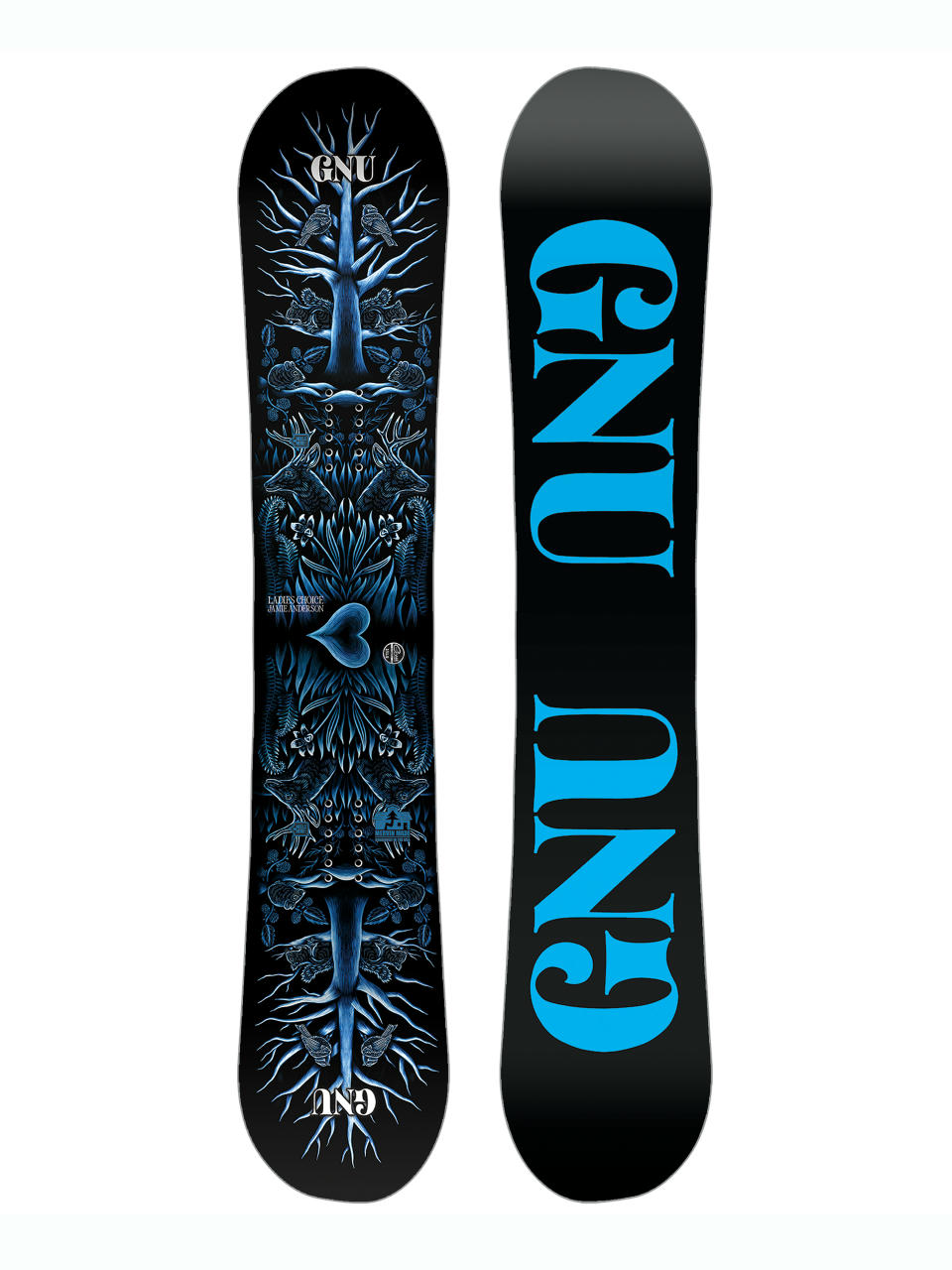 Womens Gnu Snowboard Ladies Choice (black)