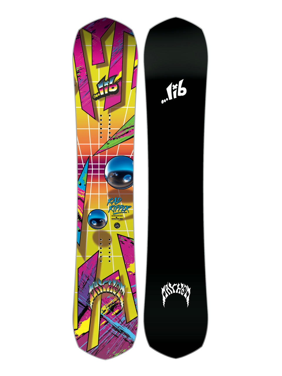 Mens Lib Tech Snowboard Mayhem Rad Ripper (yellow)