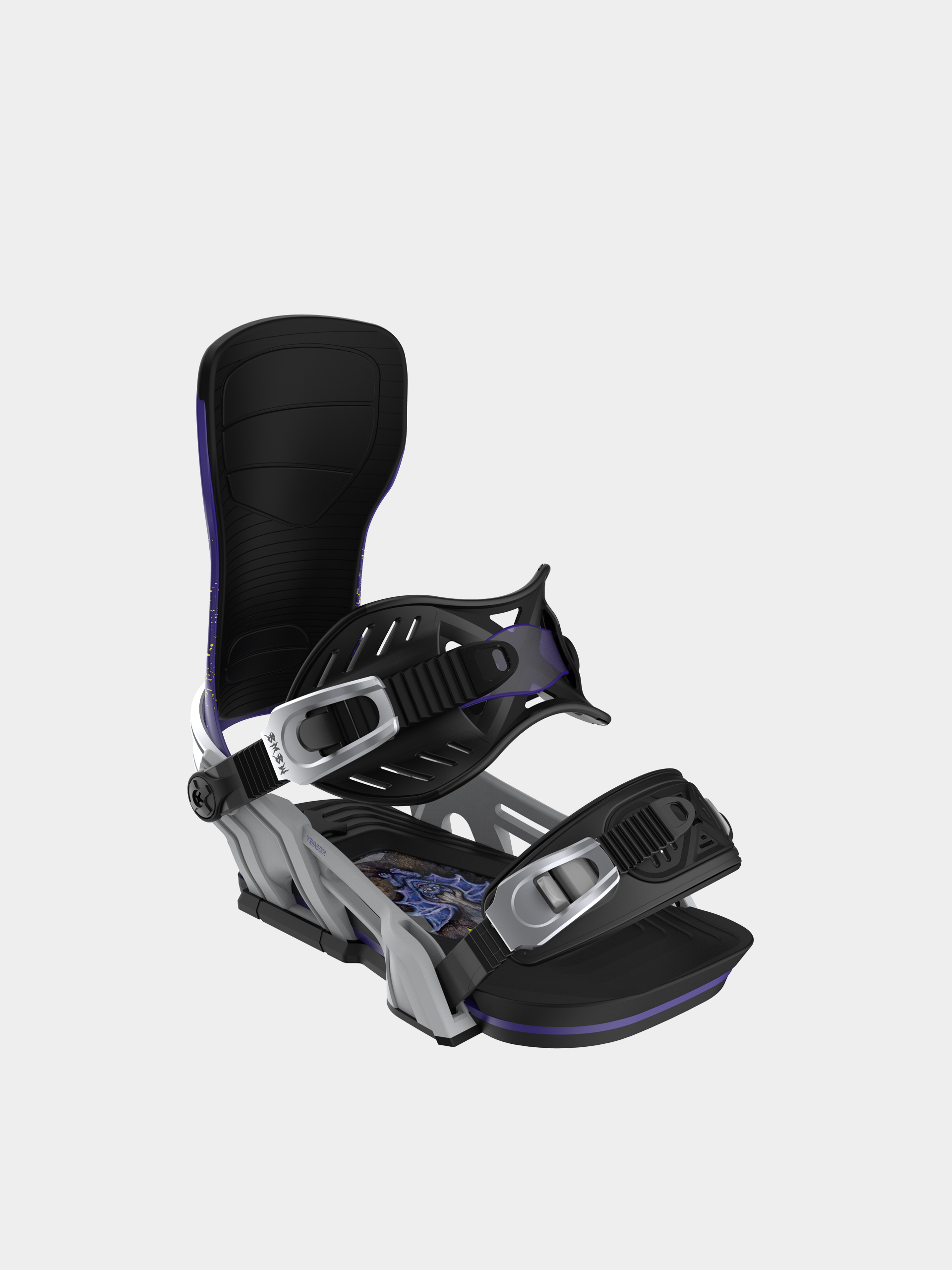 Mens Bent Metal Snowboard bindings Transfer (grey/purple)