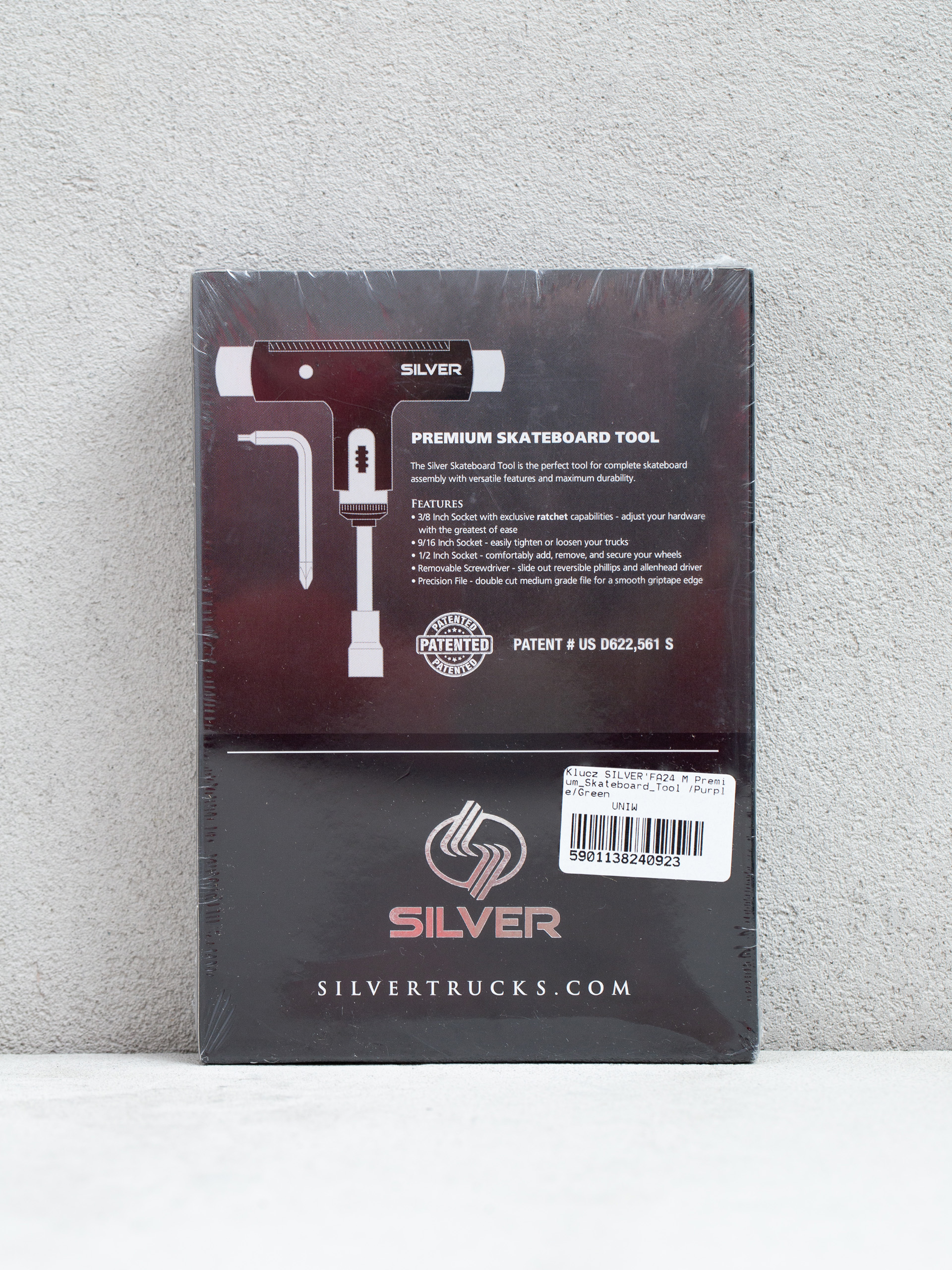 Silver Premium Skateboard Tool Akcesoria (purple/green)