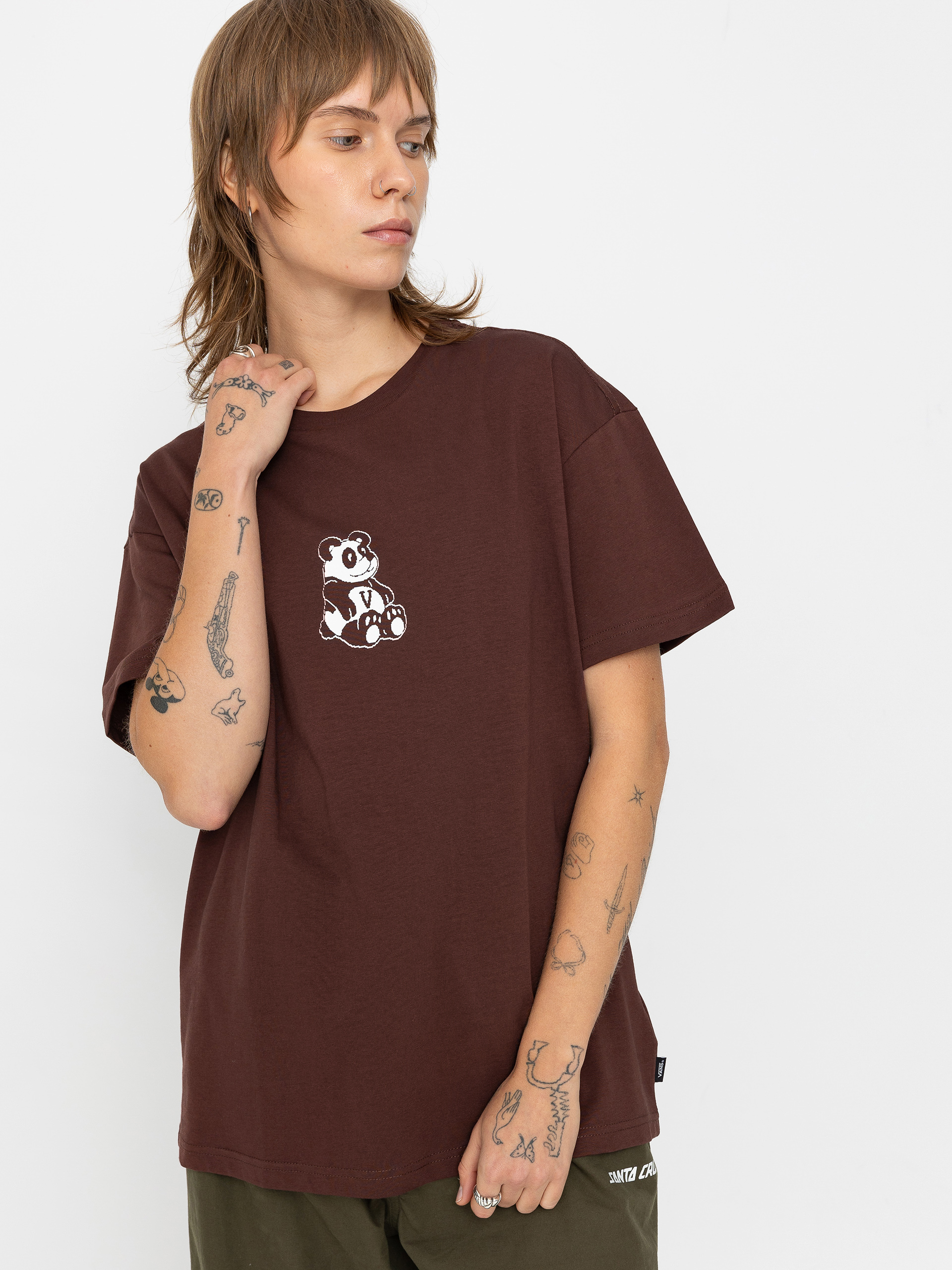 Vans V Panda Oversized Wmn T-Shirt (bitter chocolate)