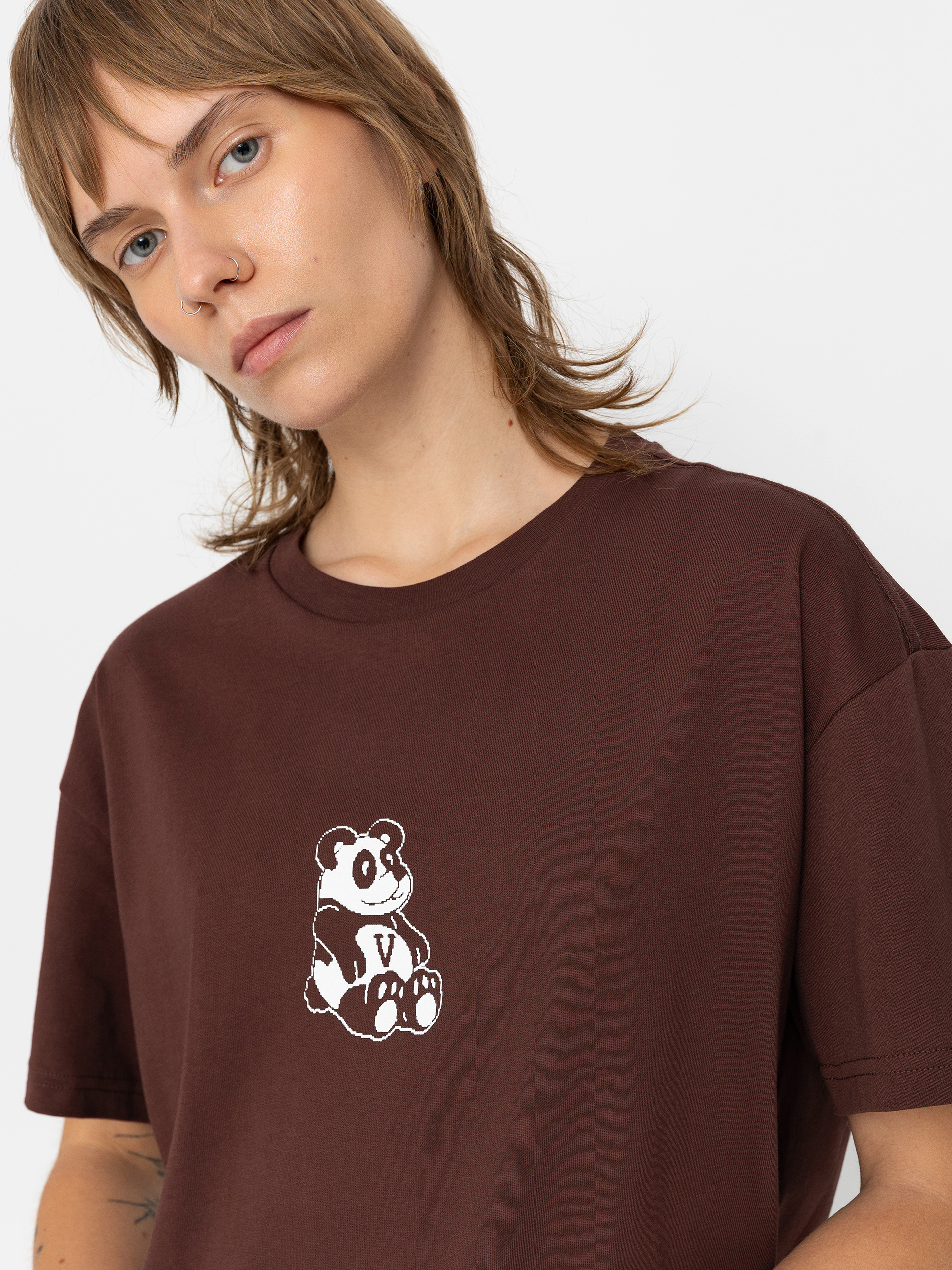 Vans V Panda Oversized Wmn T-Shirt (bitter chocolate)