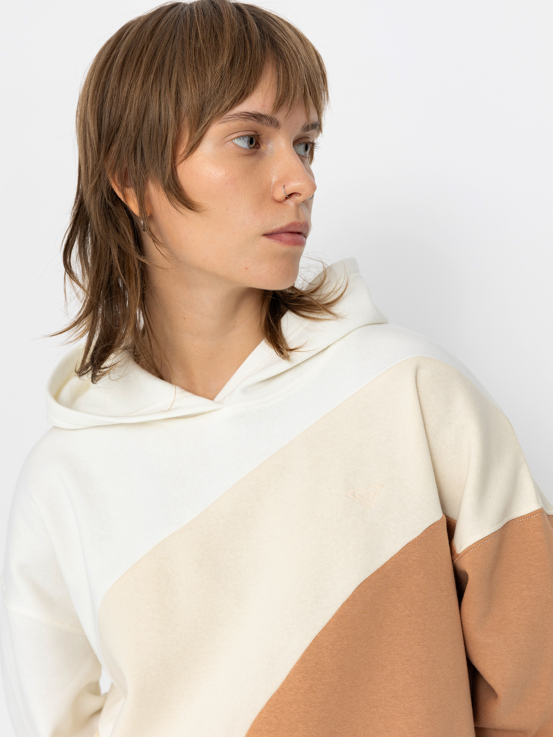 Roxy Hoodie Waving Heart HD Wmn - brown (parchment)