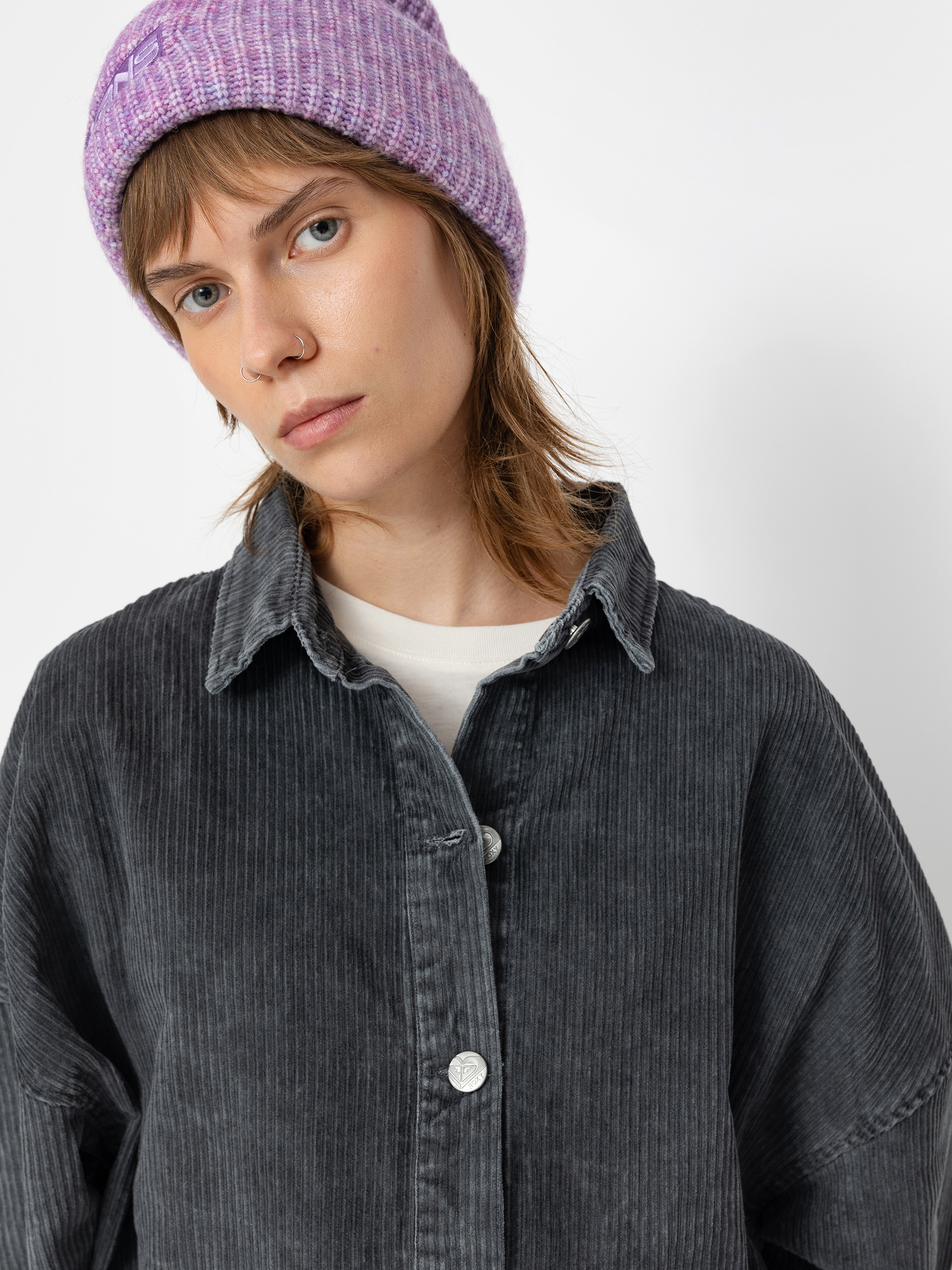 Roxy Kick Back Washed Cord Wmn Hemd (phantom)