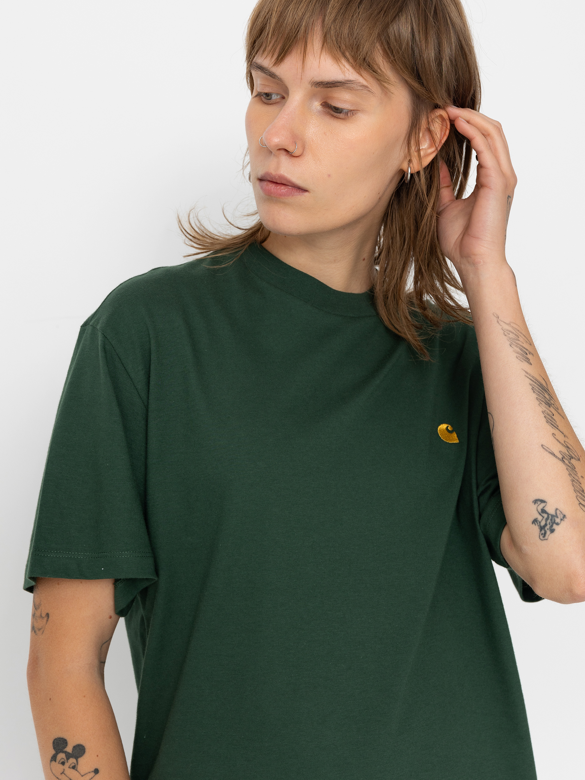 Carhartt WIP Chase Wmn T-Shirt (sycamore tree/gold)