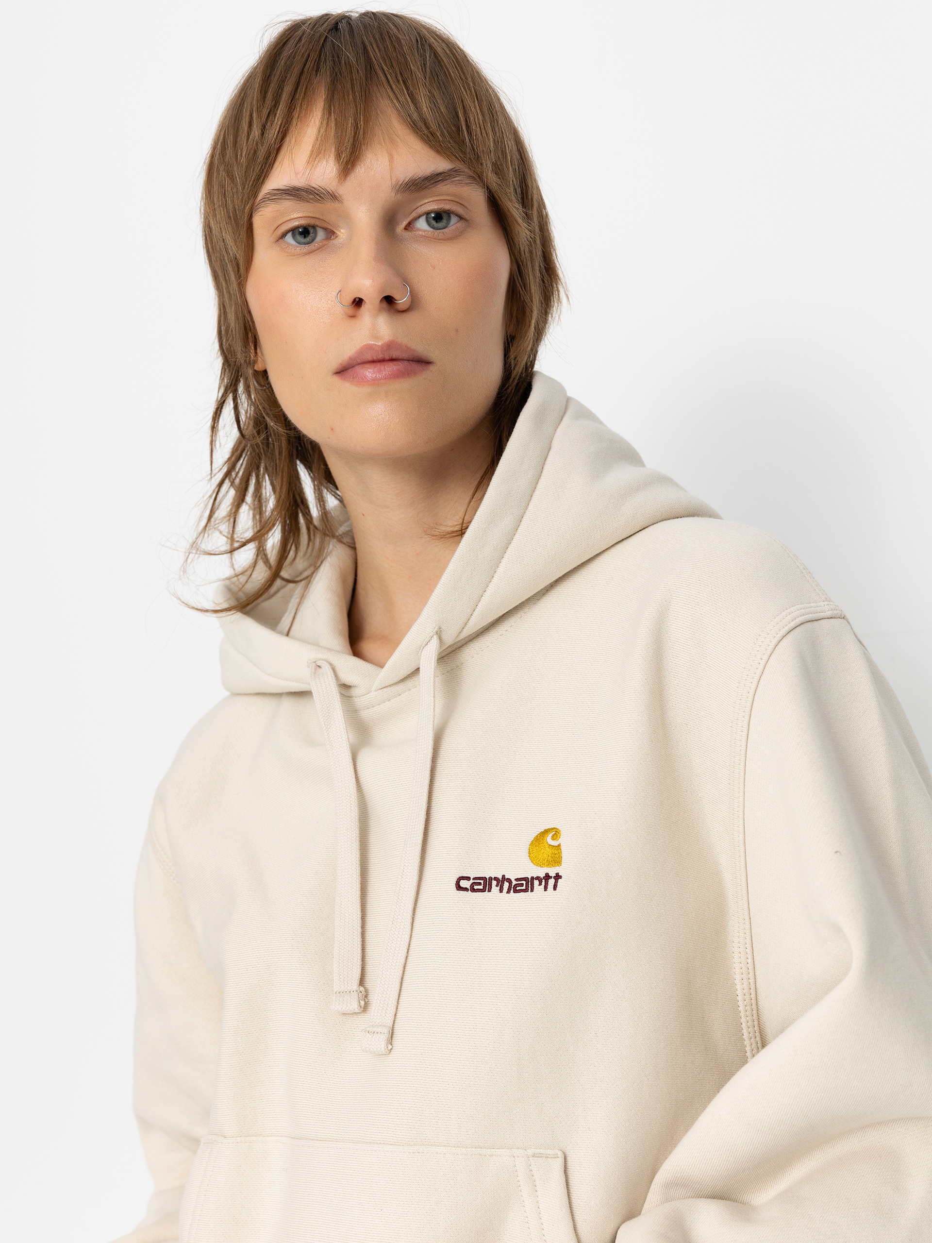 Carhartt WIP Hoodie American Script HD Wmn (moonbeam)
