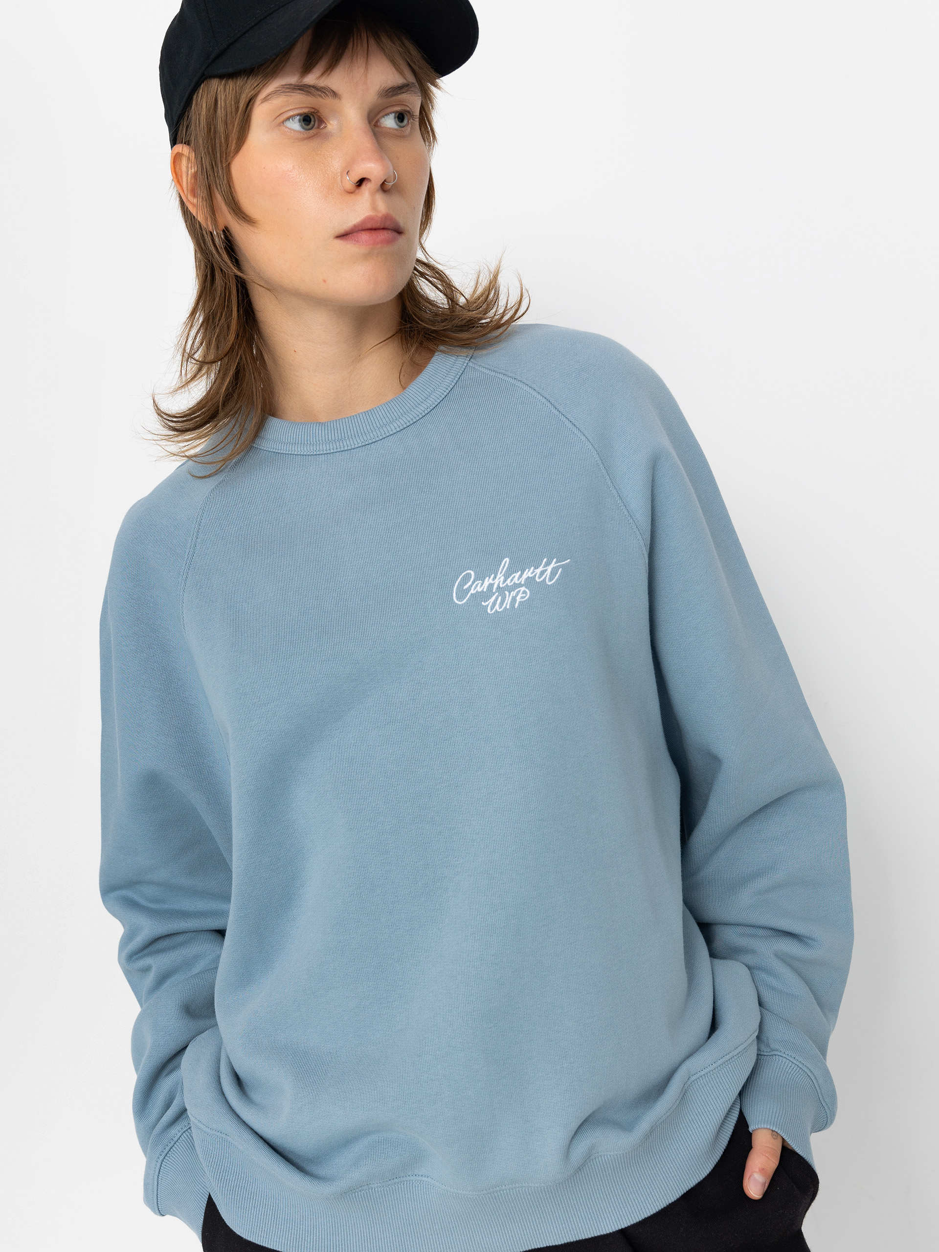 Carhartt WIP Signature Wmn Sweatshirt (dusty ice/white)