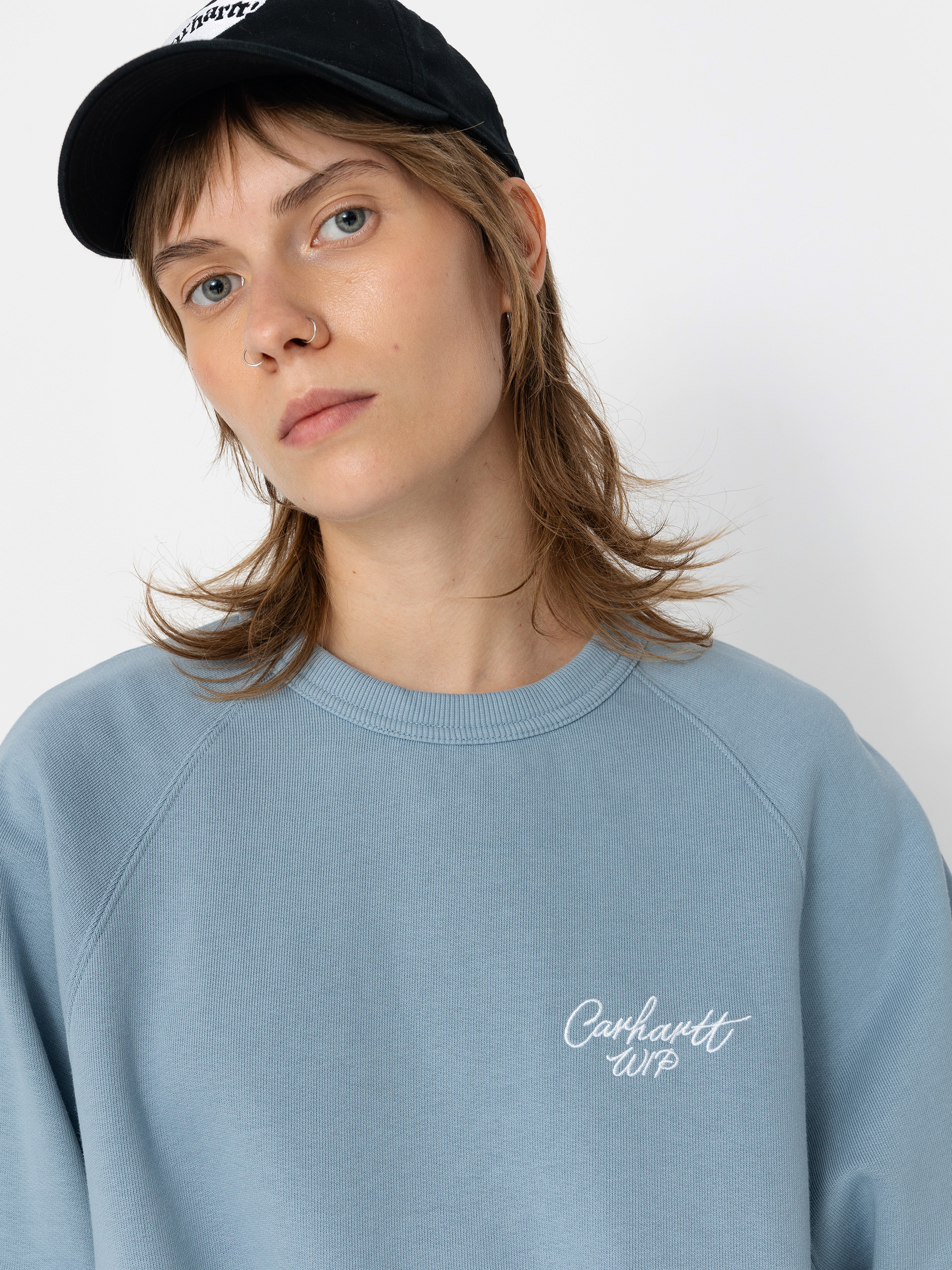 Carhartt WIP Signature Wmn Sweatshirt (dusty ice/white)