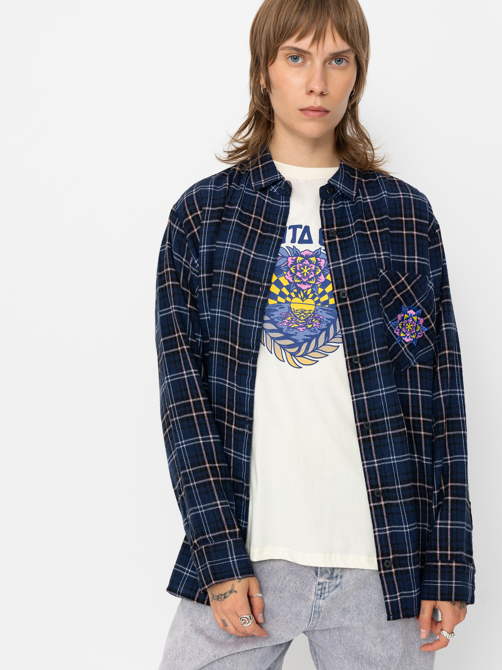 Santa Cruz Portland Wmn Skirt (blue check)