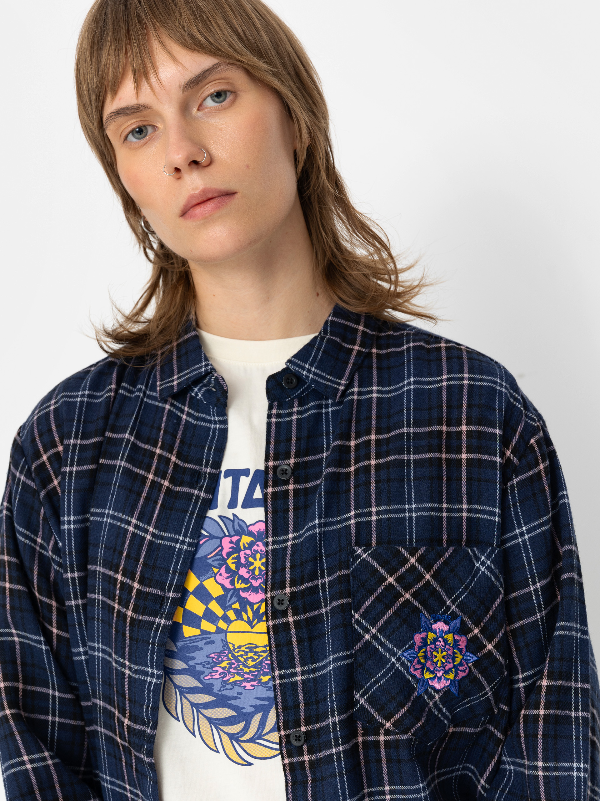 Santa Cruz Portland Wmn Skirt (blue check)