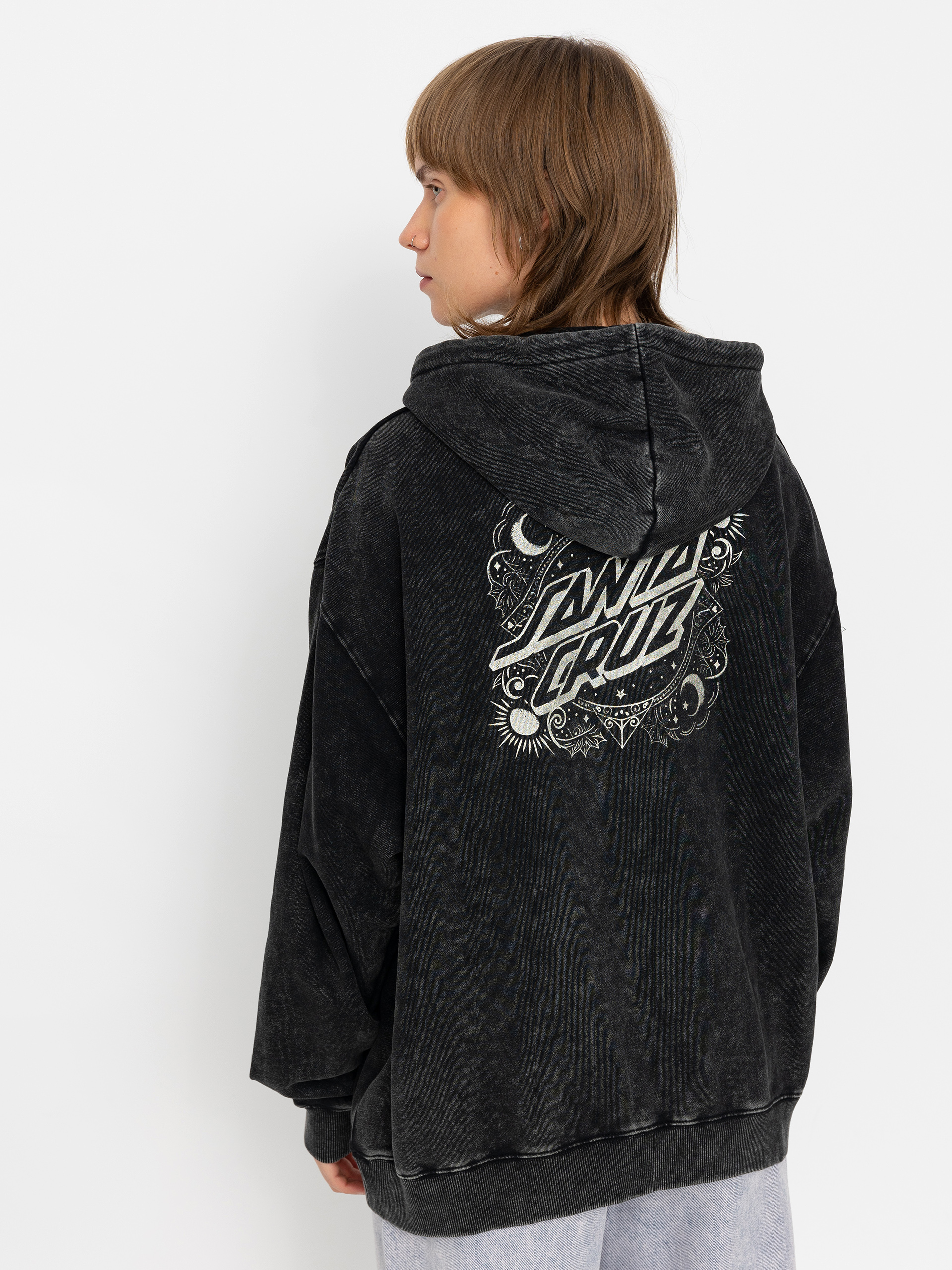 Santa Cruz Ornate Dot Wmn Sweatshirt (black acid wash)