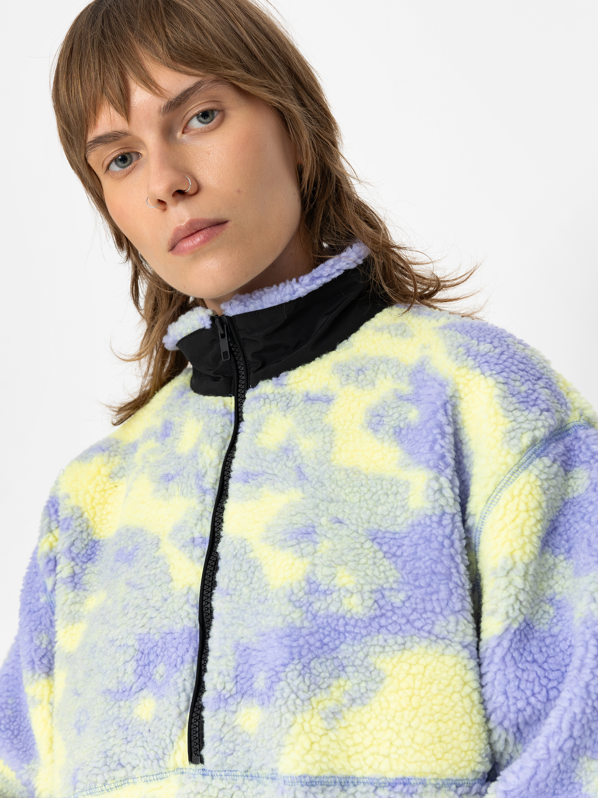 Santa Cruz Astra Sherpa Fleece Wmn Jacke (purple/yellow tie dye)