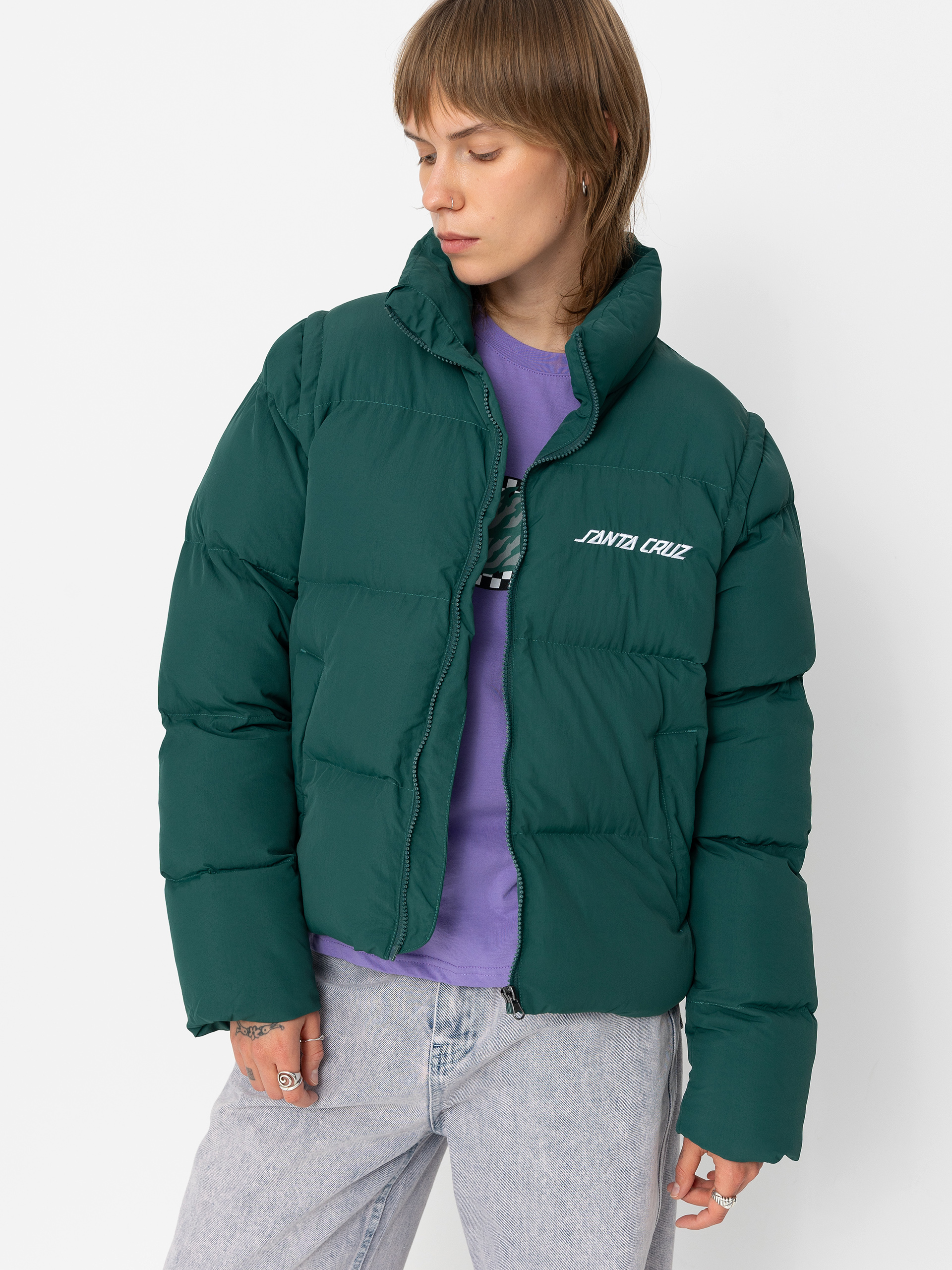 Santa Cruz Strip 2 In 1 Quilted Wmn Jacket (emerald)
