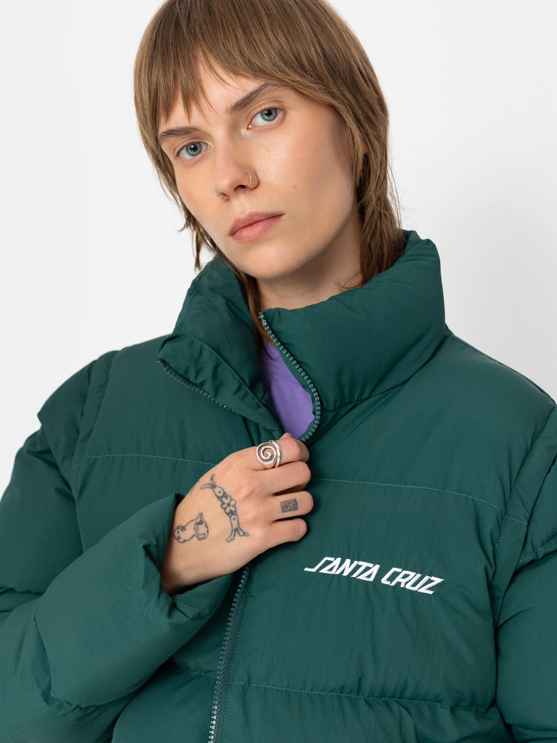 Santa Cruz Strip 2 In 1 Quilted Wmn Jacket (emerald)