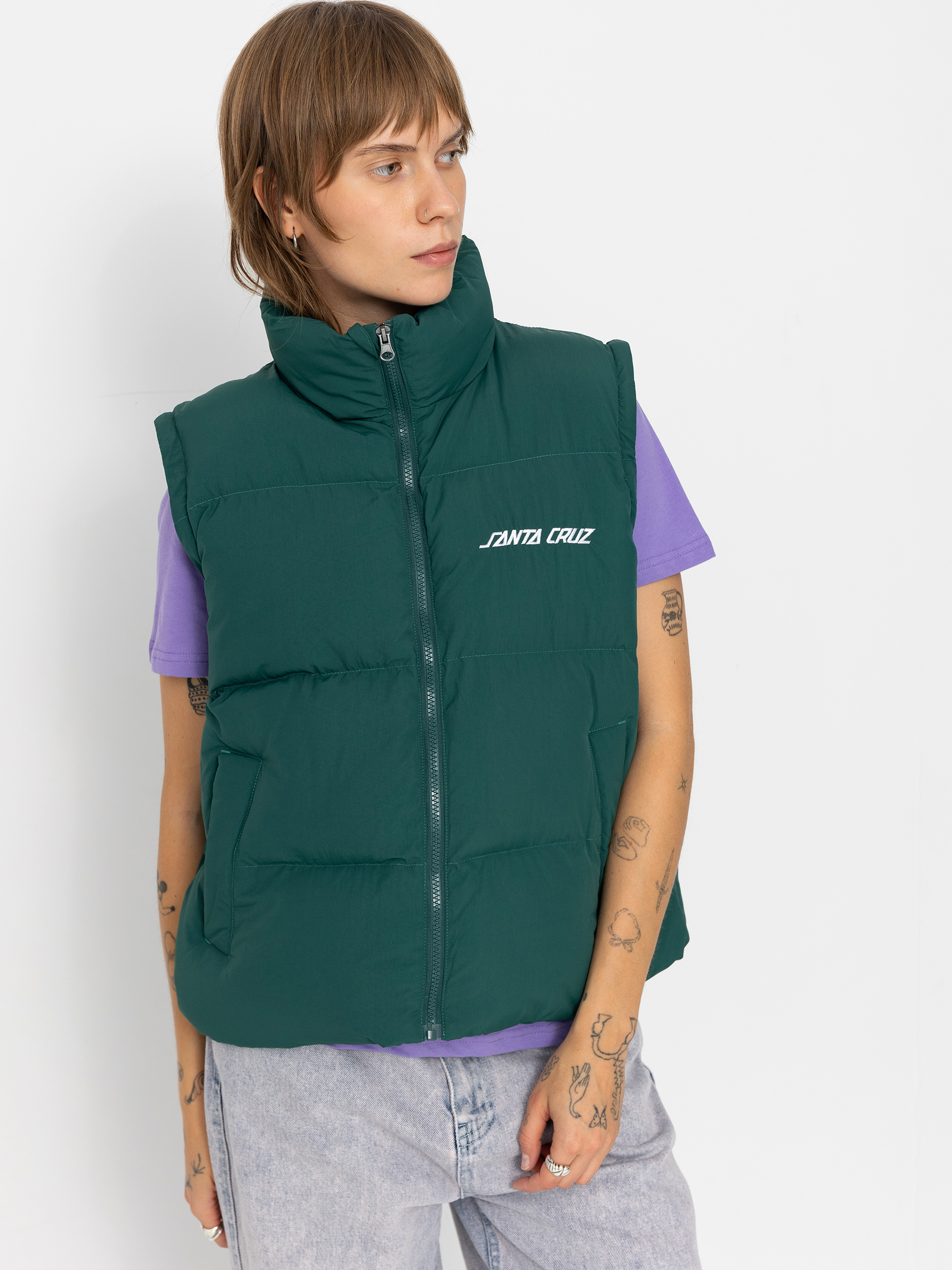 Santa Cruz Strip 2 In 1 Quilted Wmn Jacket (emerald)