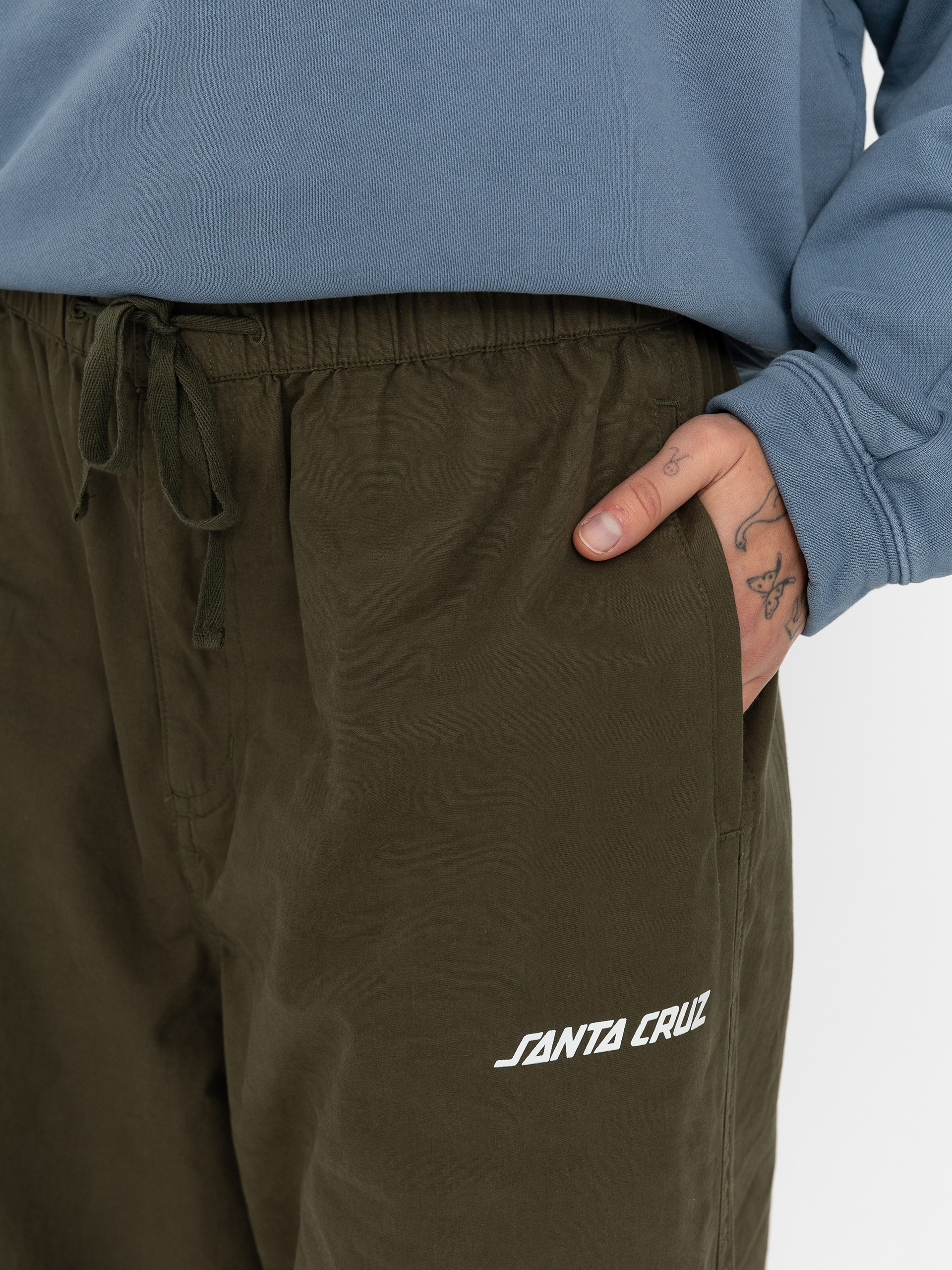 Santa Cruz Strip Parachute Wmn Hose (khaki)