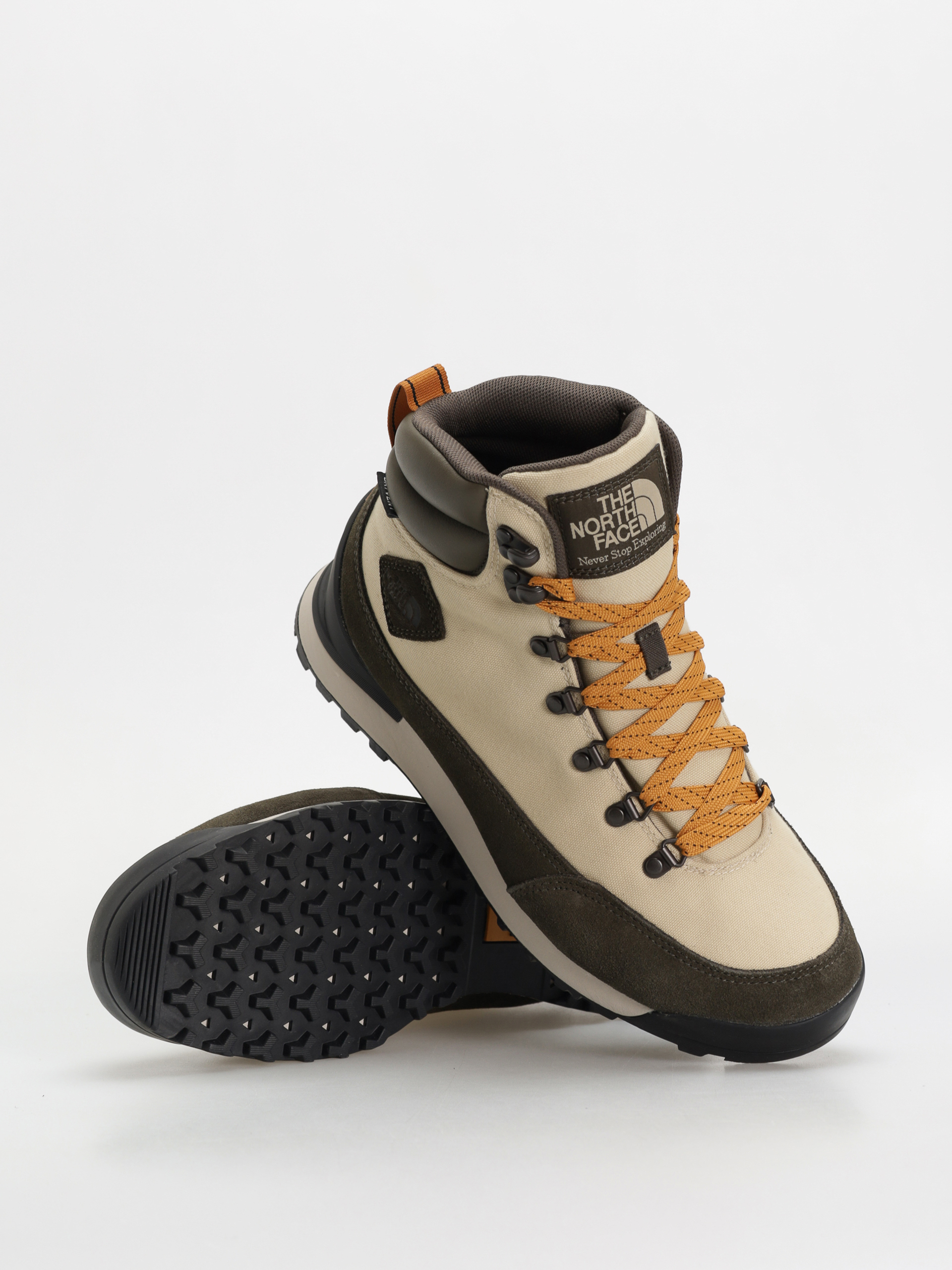 The North Face Back To Berkeley Iv Textile Wp Shoes (gravel/new taupe green)