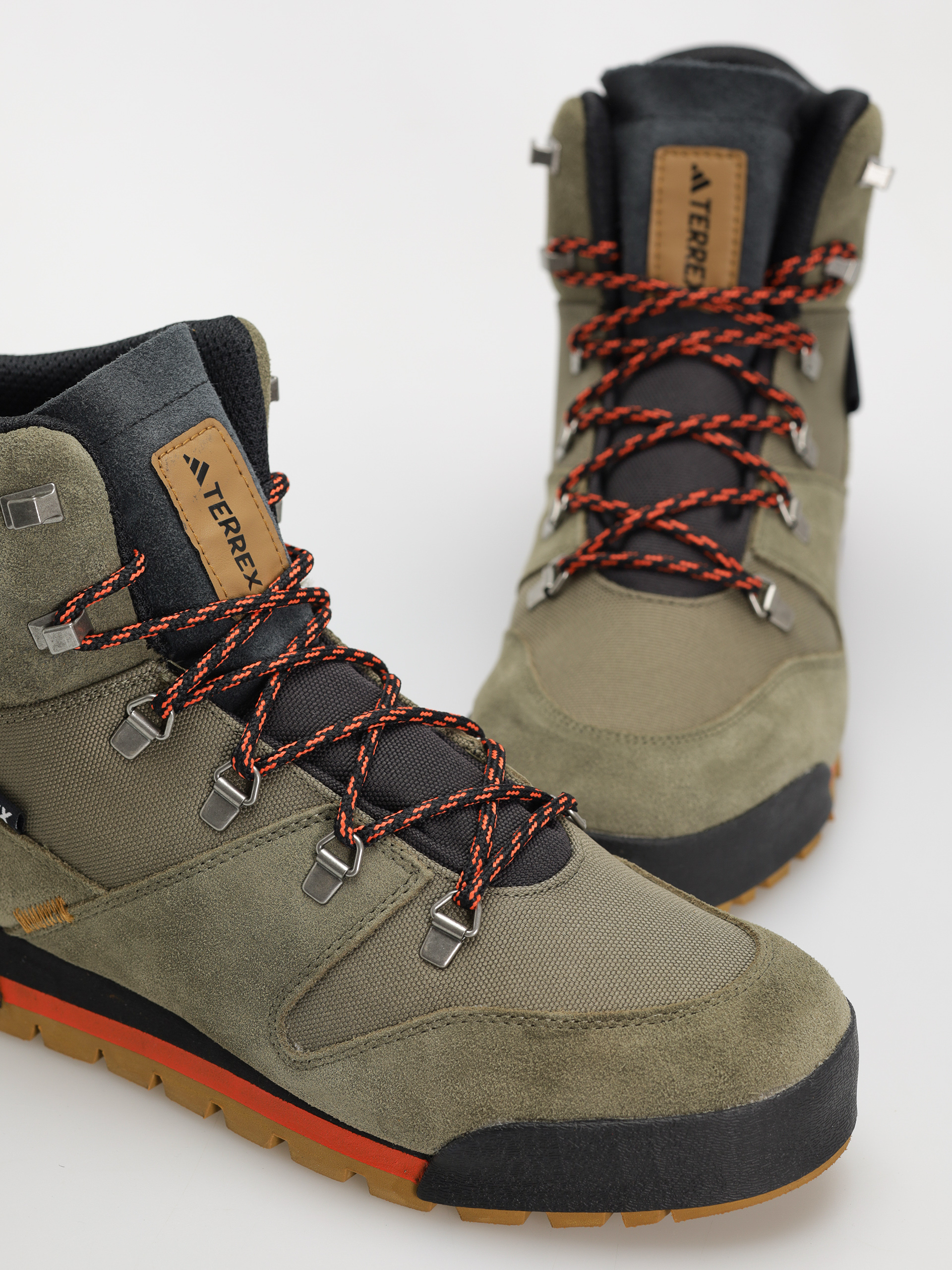 adidas Terrex Snowpitch C. Shoes - black, green, orange  (olistr/brostr/seimor)