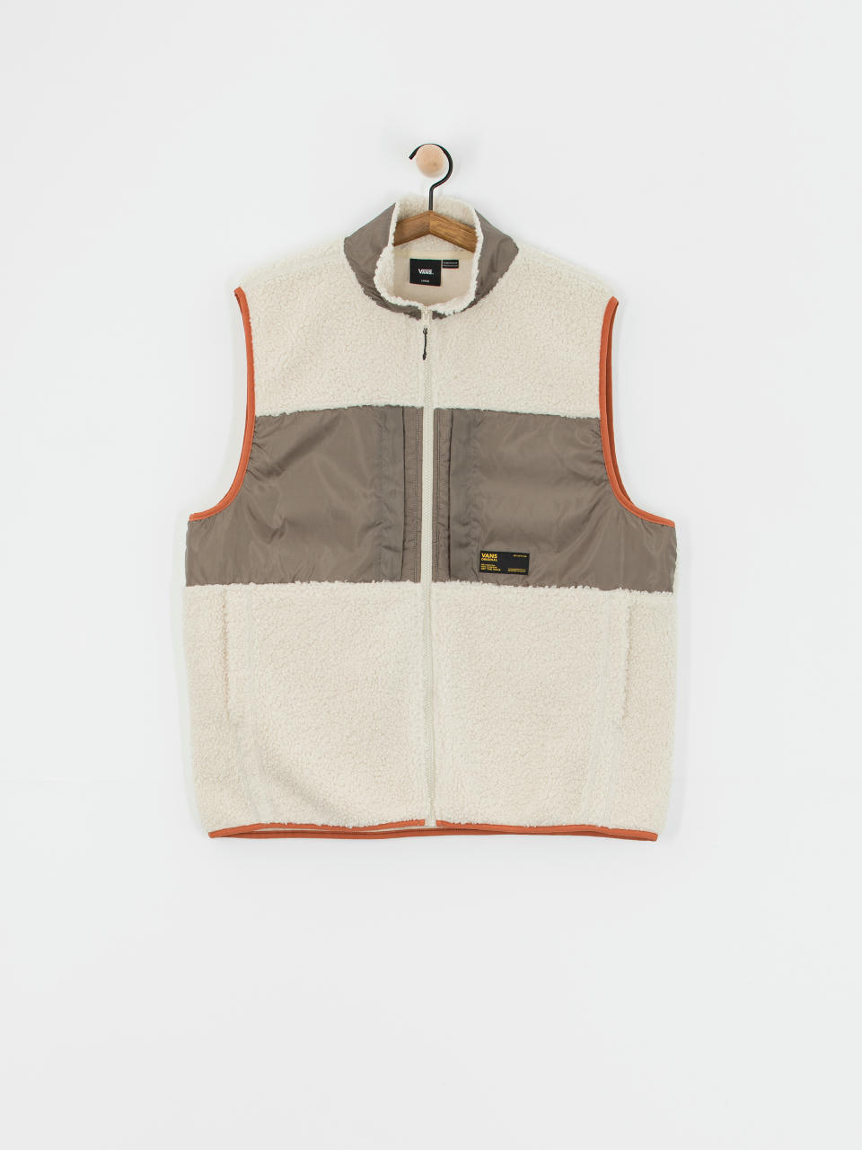 Vans Trevor Sherpa Fz Vest Fleece Jacke (oatmeal/bungee cord)