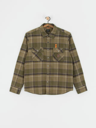 Brixton Shirt Builders Bowery Str Wr Ls (dill/olive surplus/washed blac)