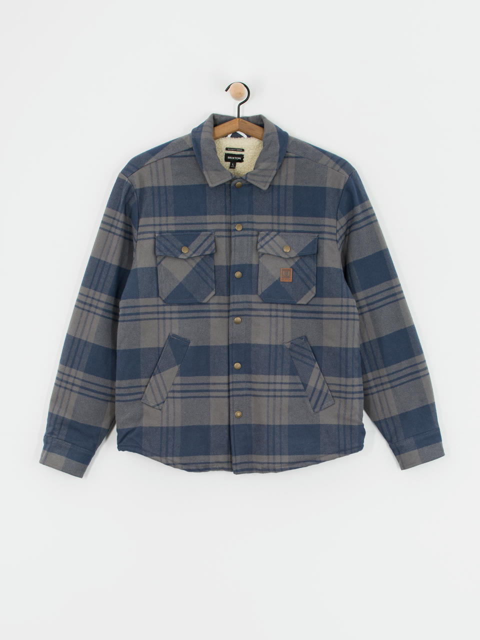 Brixton Jacke Durham Lined (washed navy/beige plaid)