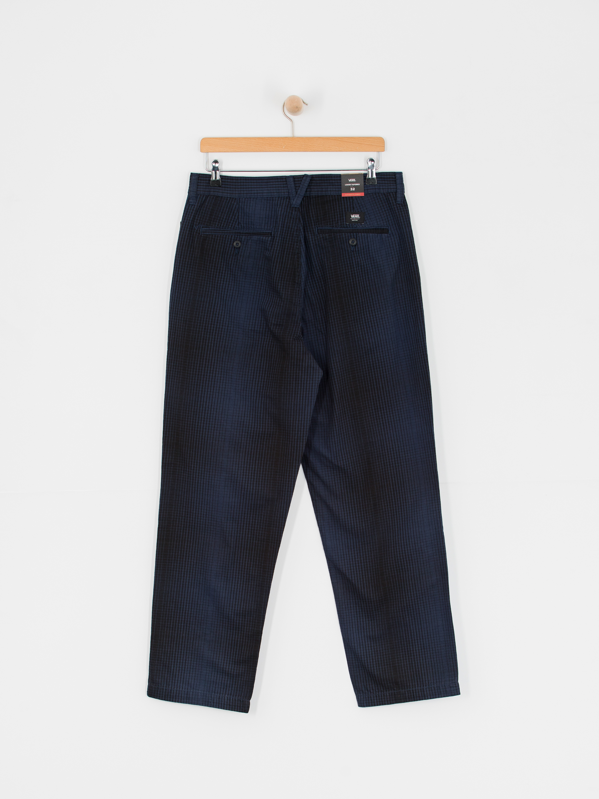 Vans Authentic Chino Loose Tapered Plaid Hose (dress blues/black)