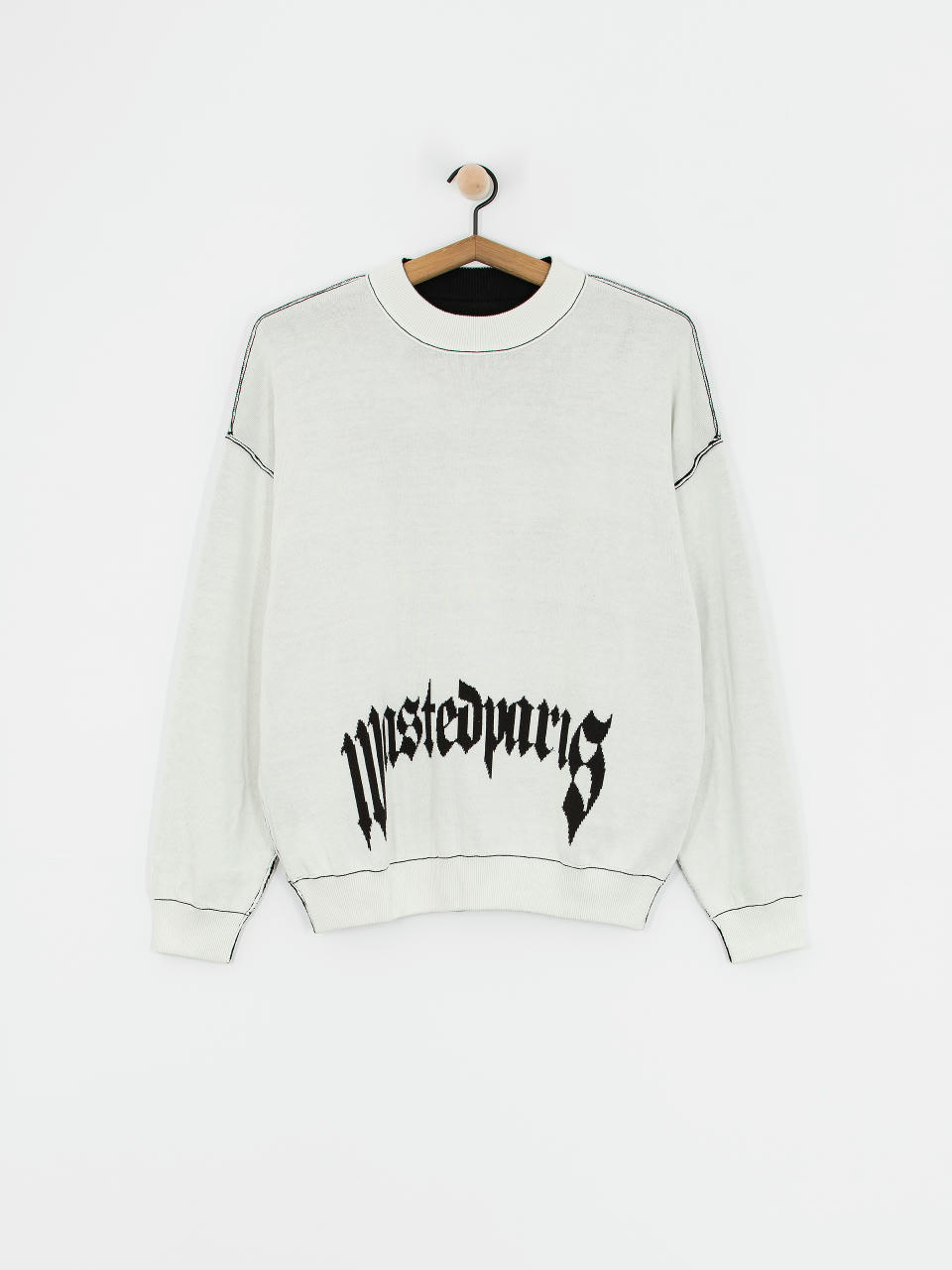 Wasted Paris Pitcher Reverse Sweater (white/black)