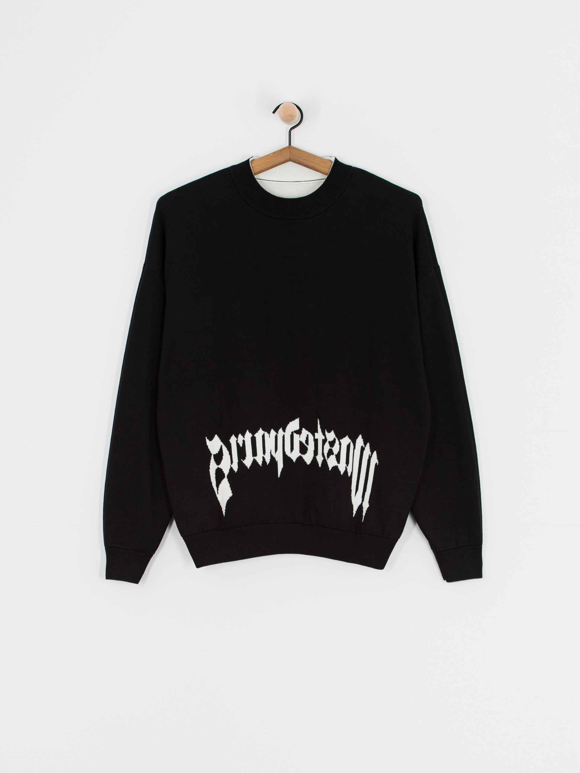 Wasted Paris Pitcher Reverse Sweater - white, black (white Wasted Paris Pitcher Reverse Sweater - white, black (white