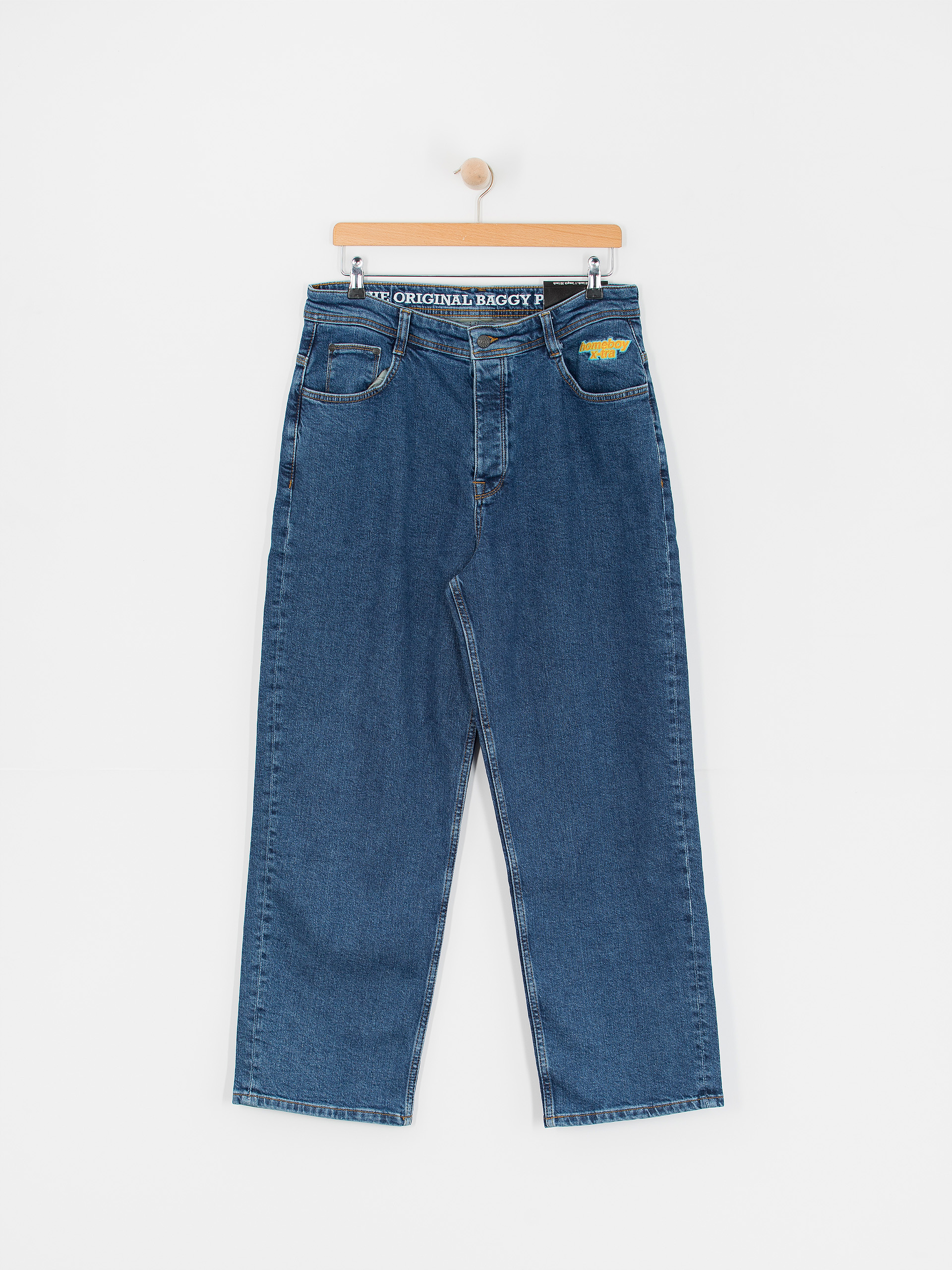 Homeboy X Tra Baggy Denim Pants - navy blue (washed blue)